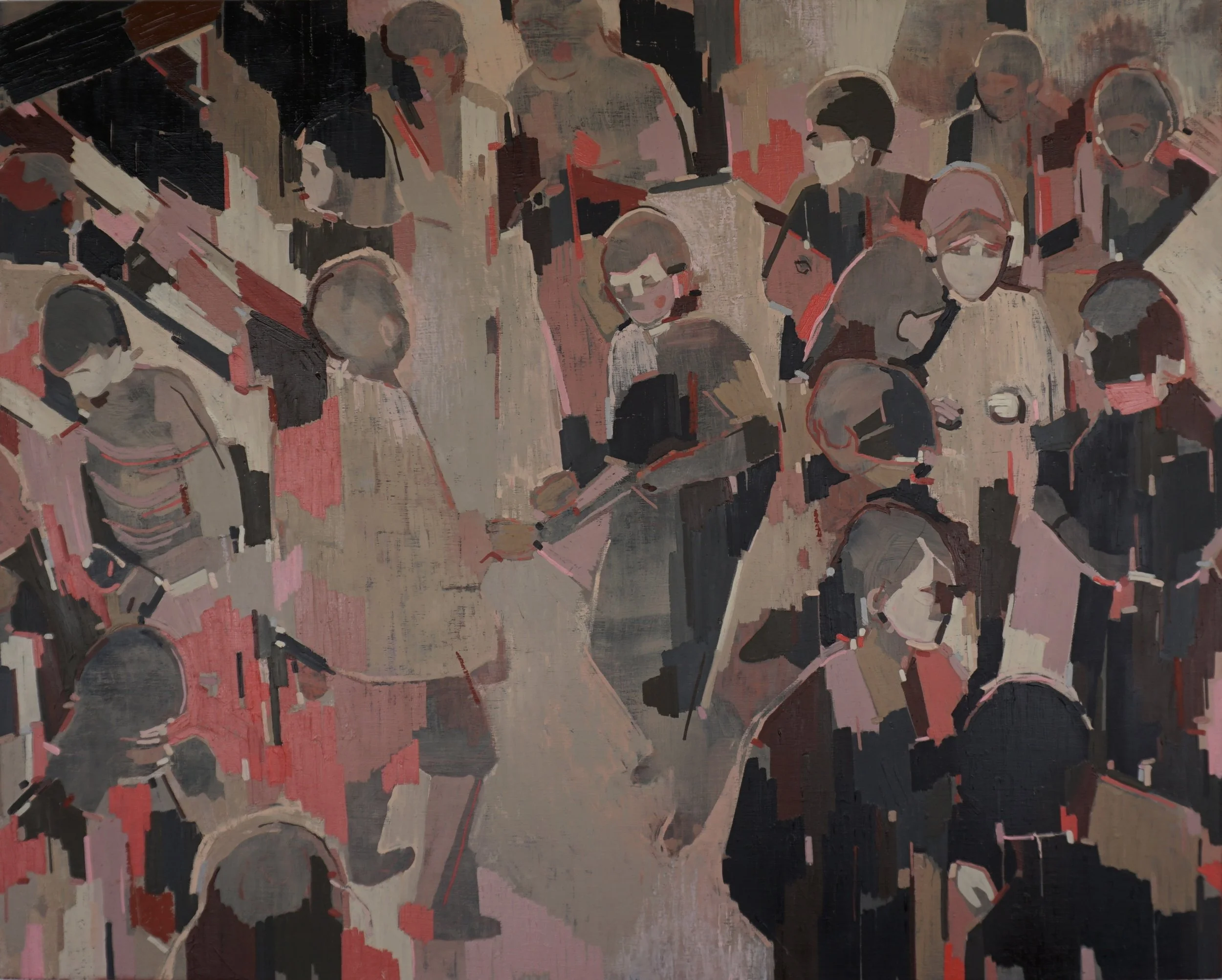 Dancer (1968), 2024, 50cm x 40cm, oil and oil pastel on plywood panel, framed and available from Graystone Gallery, Edinburgh