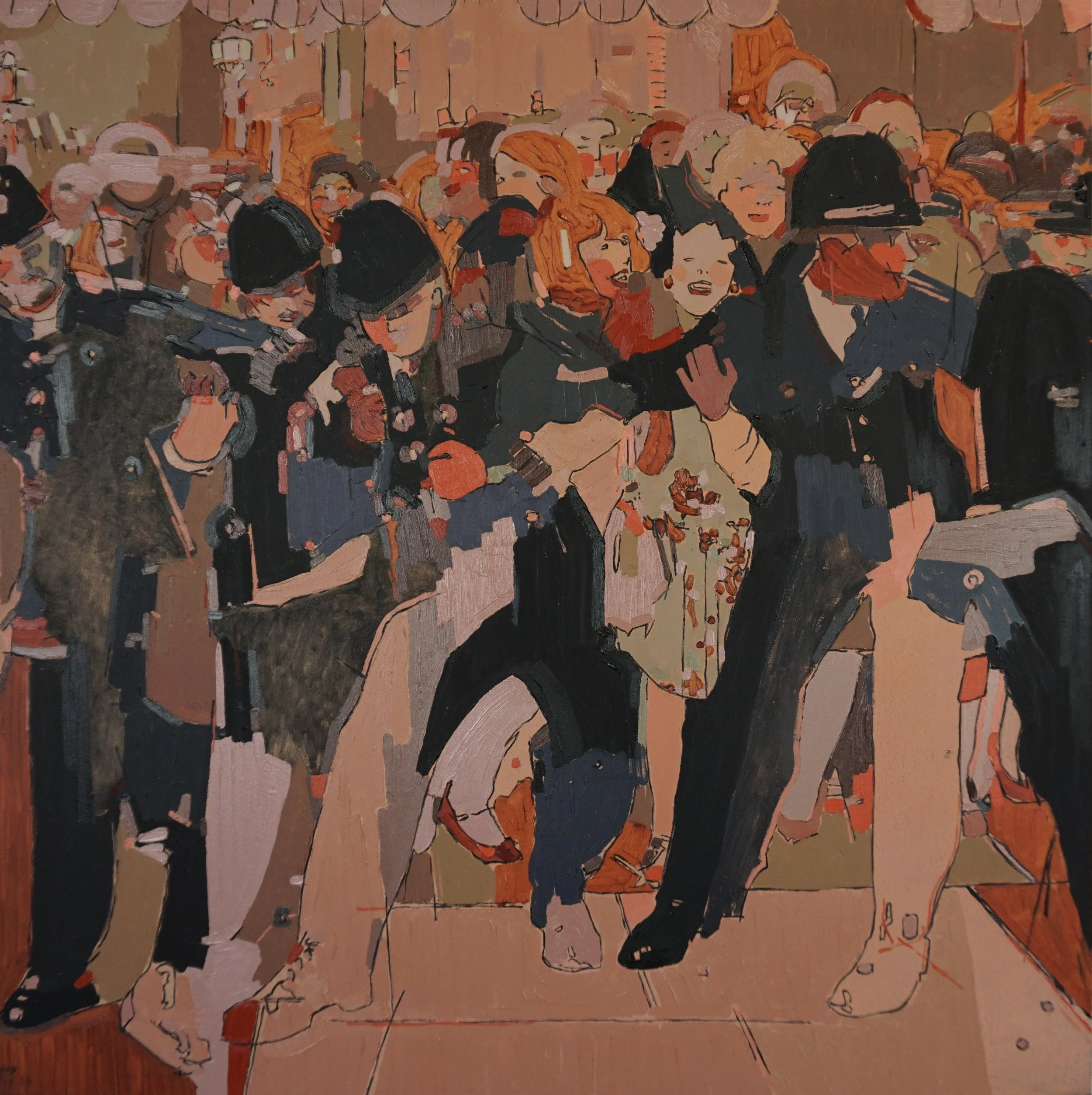 **SOLD** Help! (1965), 40cm x 40cm, oil on plywood panel, framed