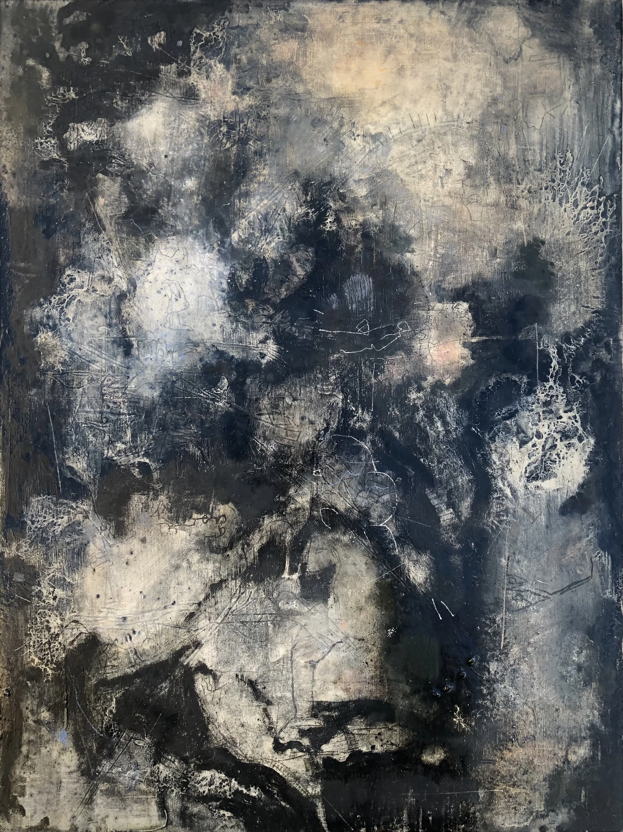 **SOLD** We Are Billion Year Old Carbon (1969), 2021, oil on board, 12" x 16"