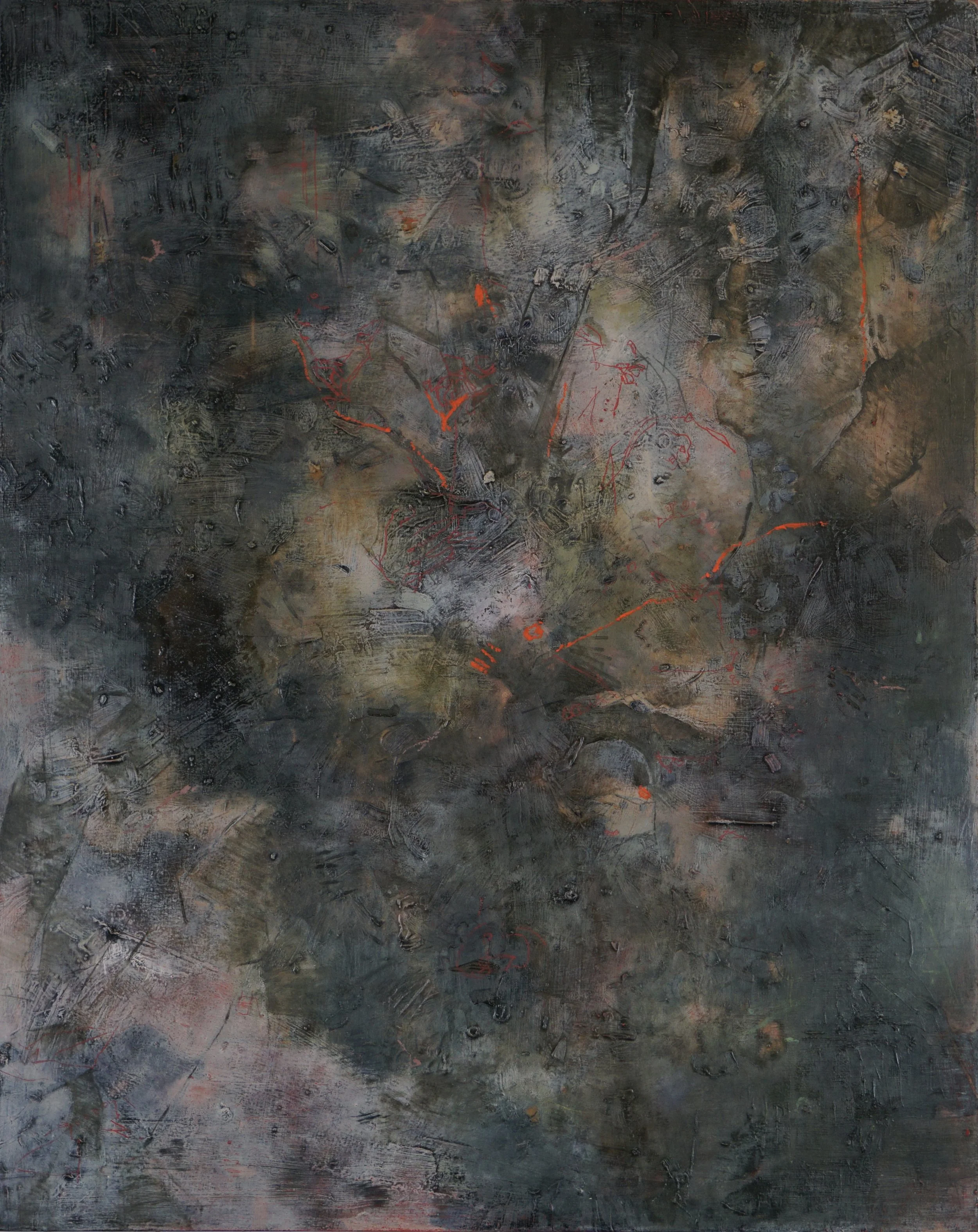 **SOLD** The Faint (1964), 2023, oil and pastel on board, 31.2 cm x 41.7 cm