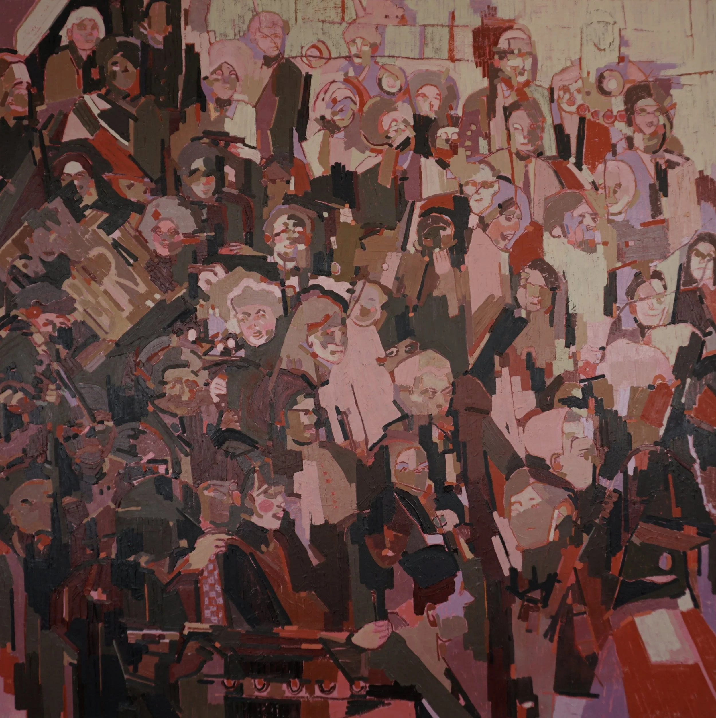 Worldly (1970), 2024, 60cm x 60cm, oil on plywood panel, framed and available from Graystone Gallery, Edinburgh