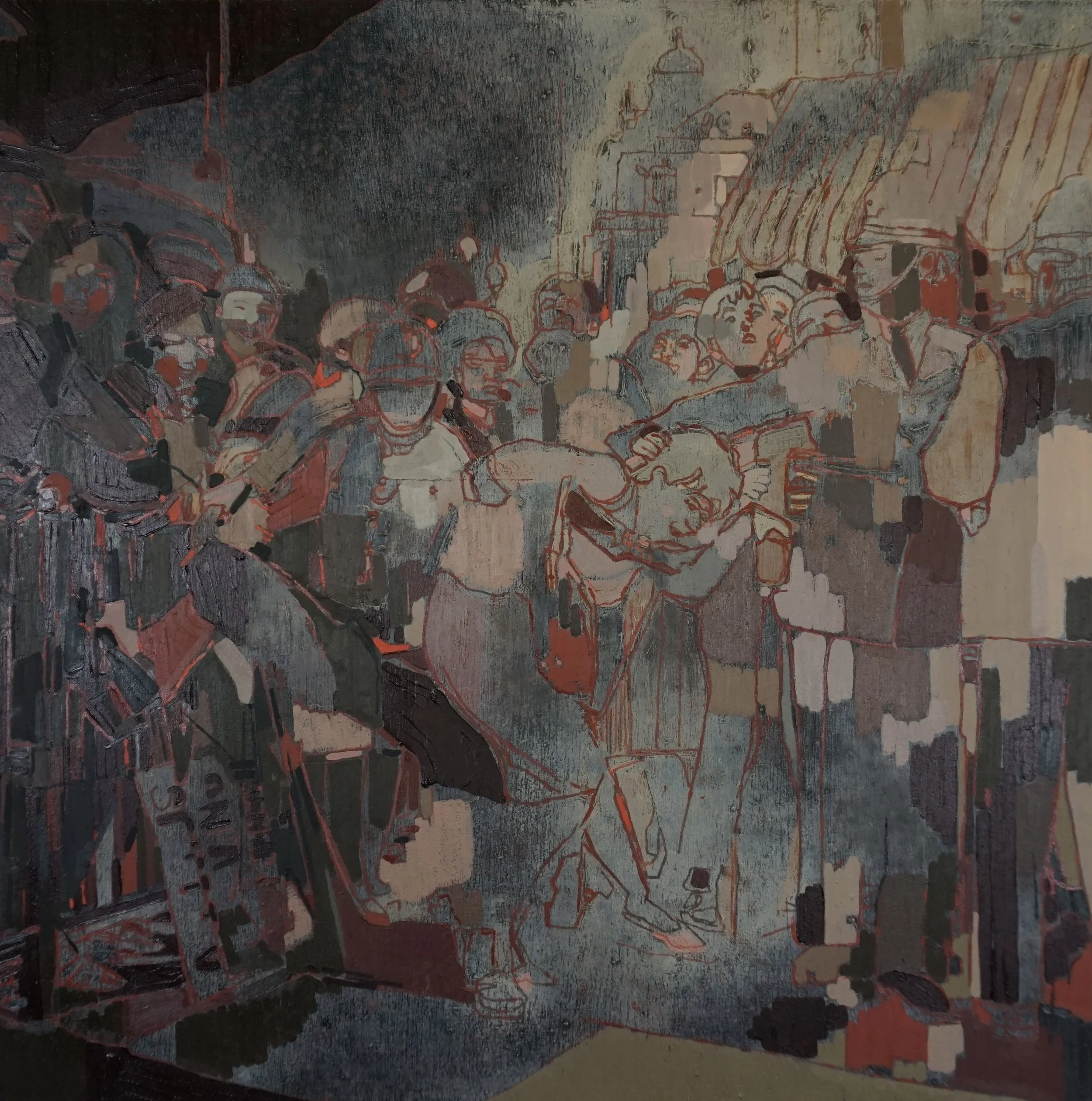 Rubber Sole (1965), 2023, 40cm x 40cm, oil on plywood panel, framed