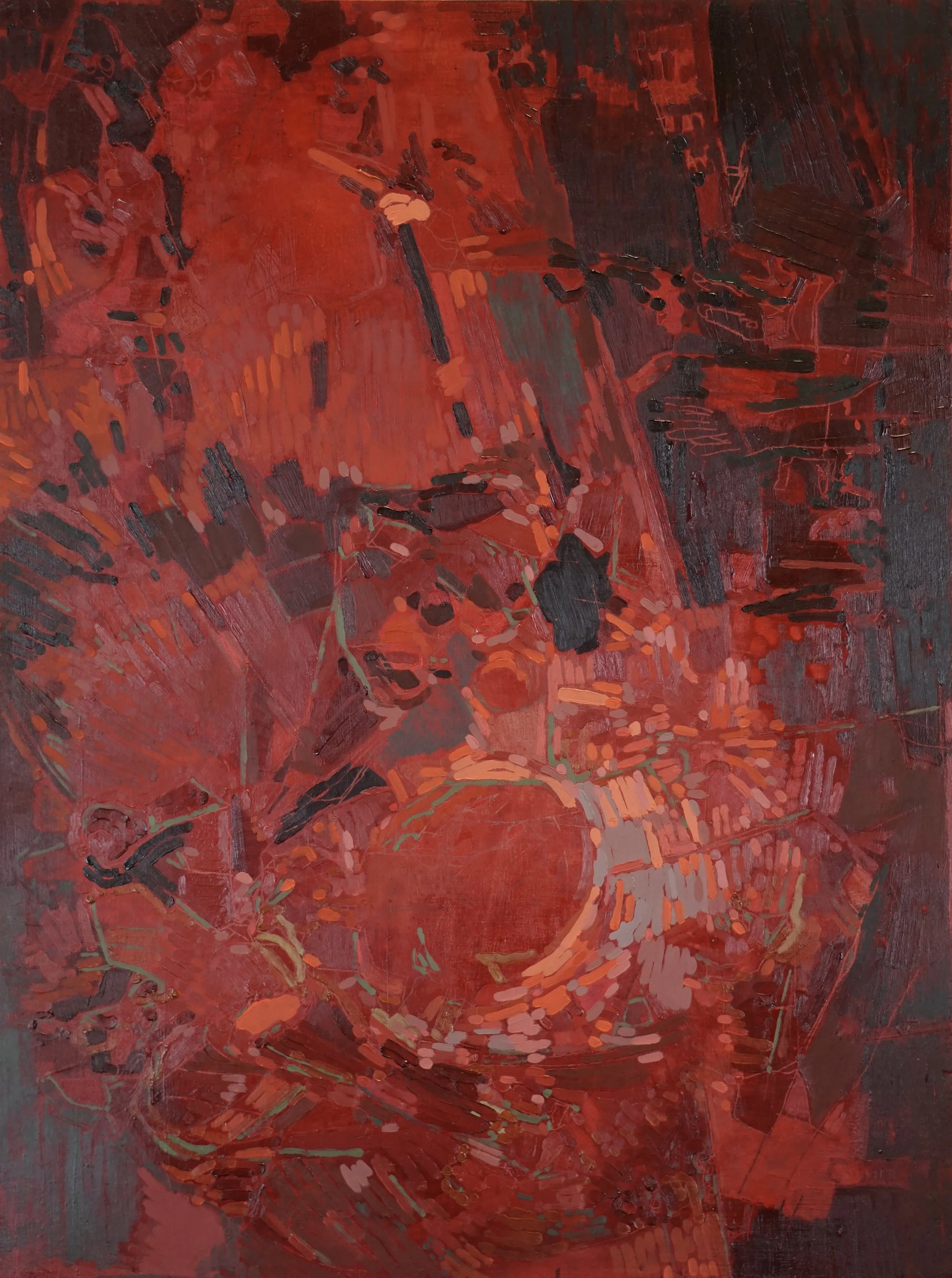 Saviour (1996), 2023, 30cm x 40cm, oil on plywood panel, framed and available from Contemporary Six Gallery, Manchester