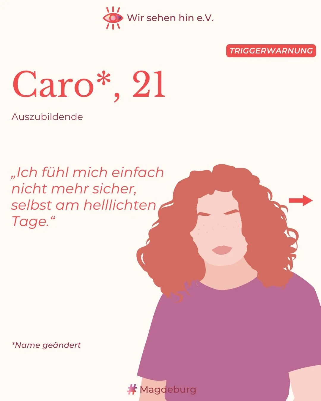 Triggerwarnung &bull; English translation in the comment section
Ein wahres Erlebnis aus Magdeburg bzw. von einem*einer aus Magdeburg stammenden Person. Im Alltag begegnen so viele von uns sexualisierter Gewalt. Es wird kaum dar&uuml;ber gesprochen, 
