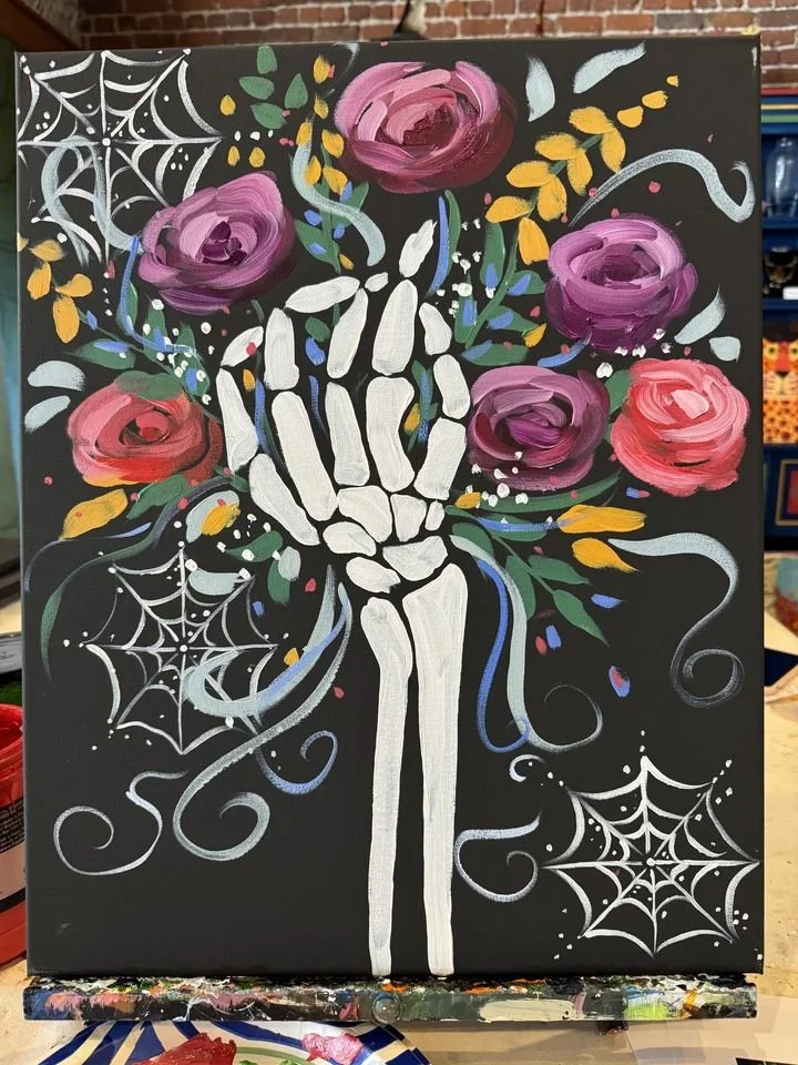“Spooky Bouquet” Canvas Class