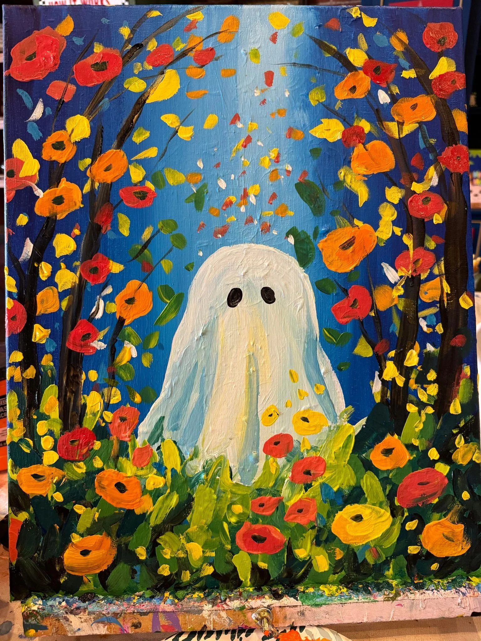 “Flower Ghost” Canvas Class