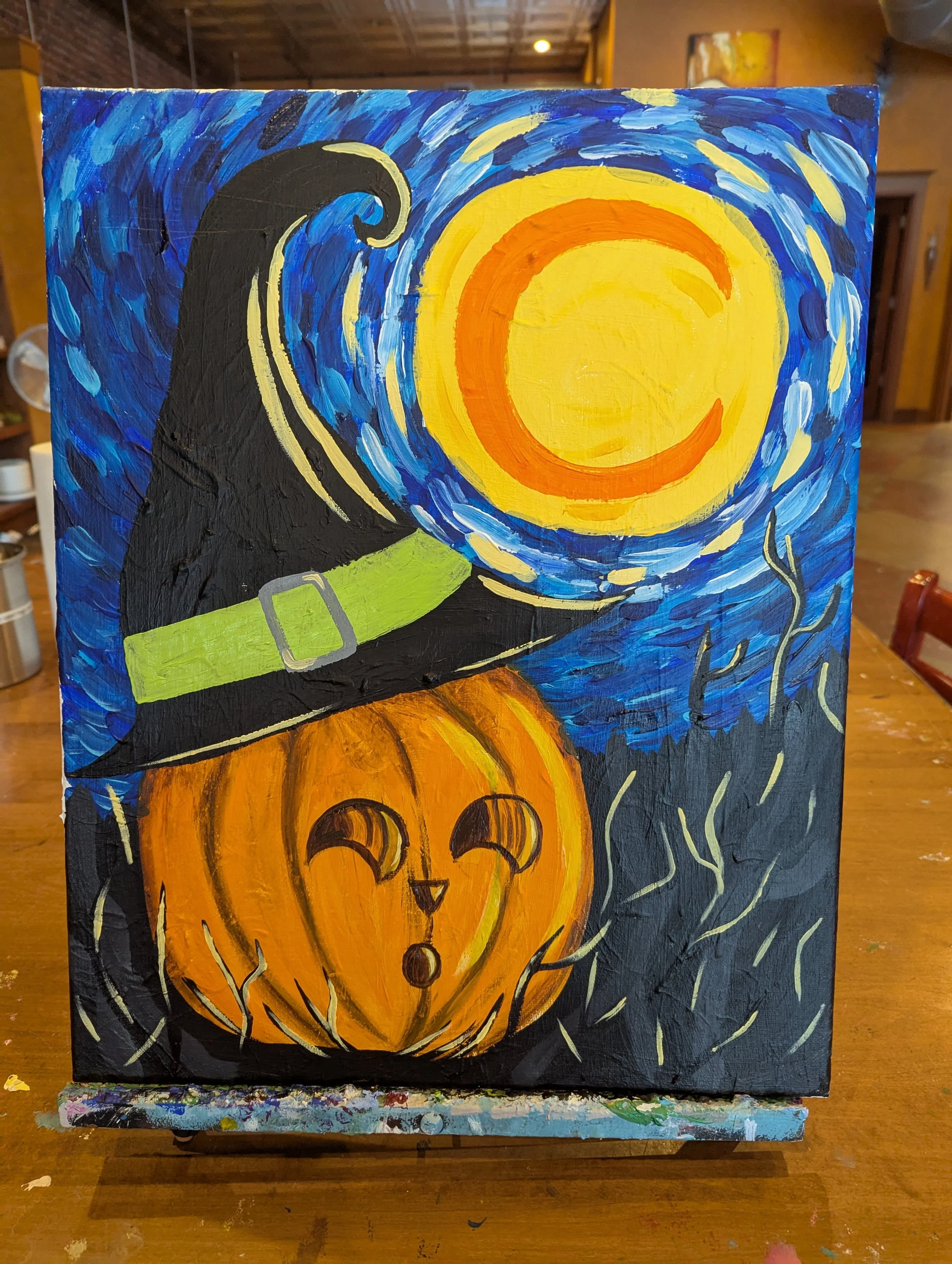 “Bewitched Pumpkin” Canvas Class