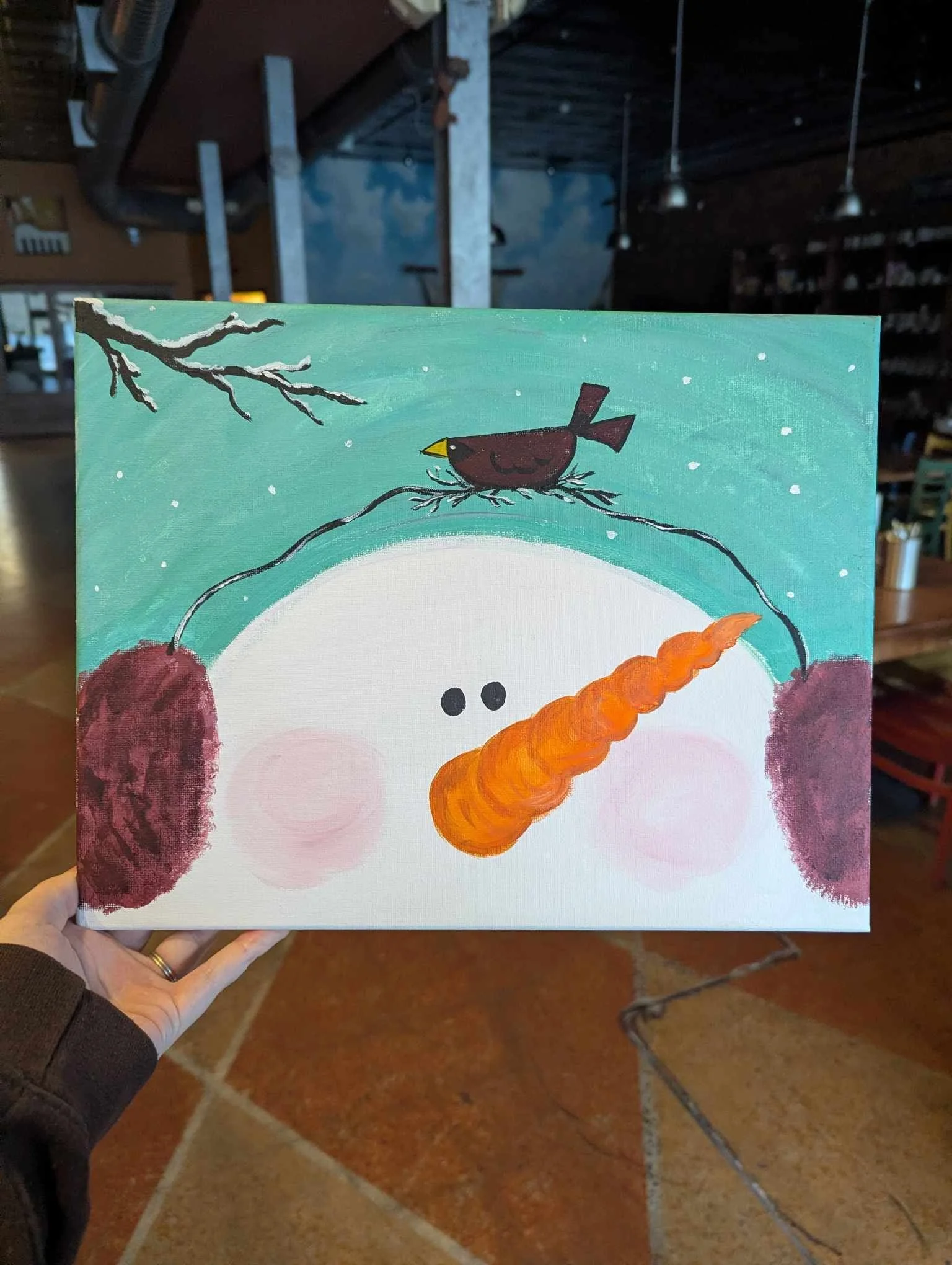 “Snowman and Friend” Kids &amp; Guardians Canvas Class 
