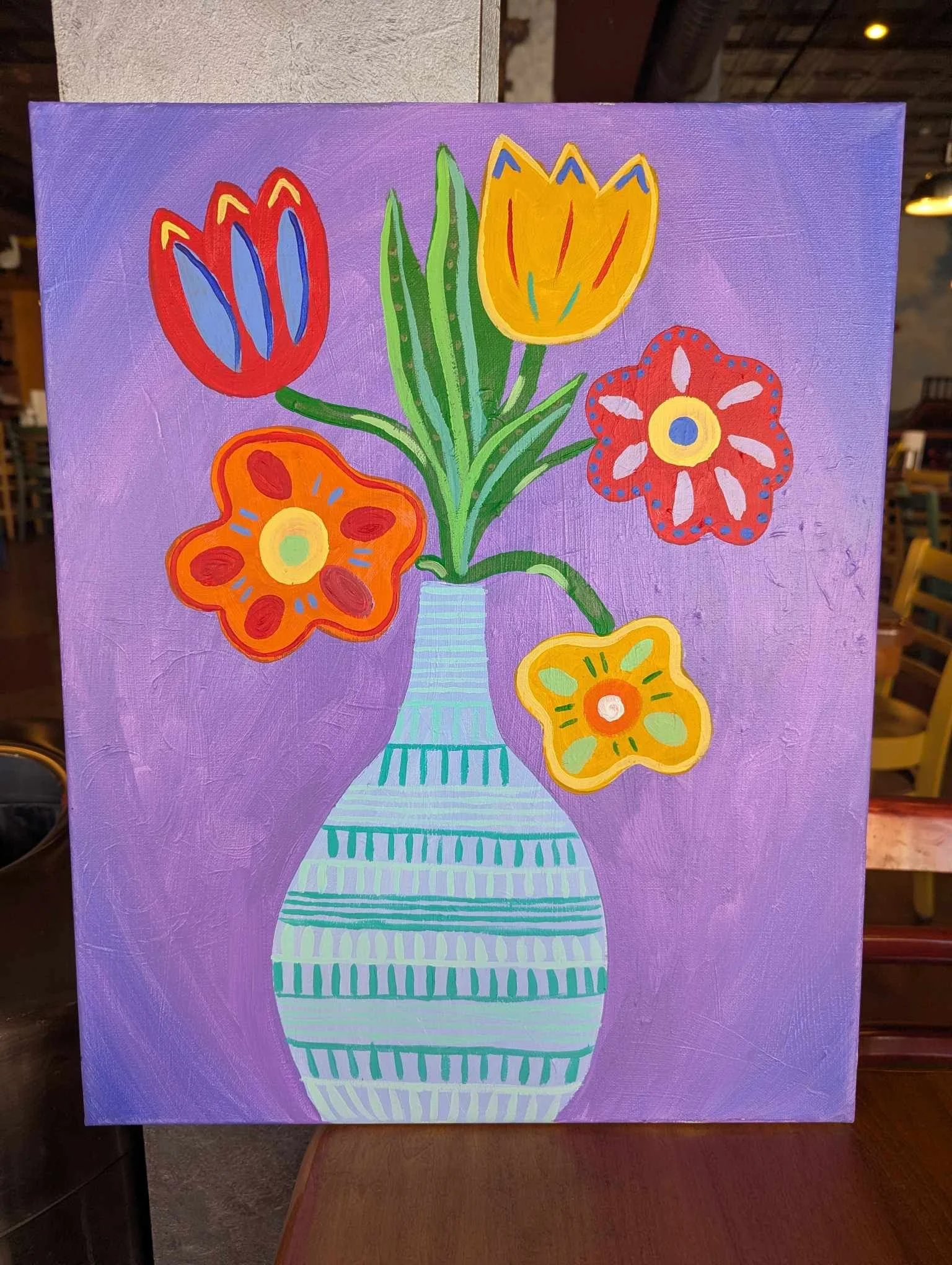 “Bright Floral” Canvas Class 