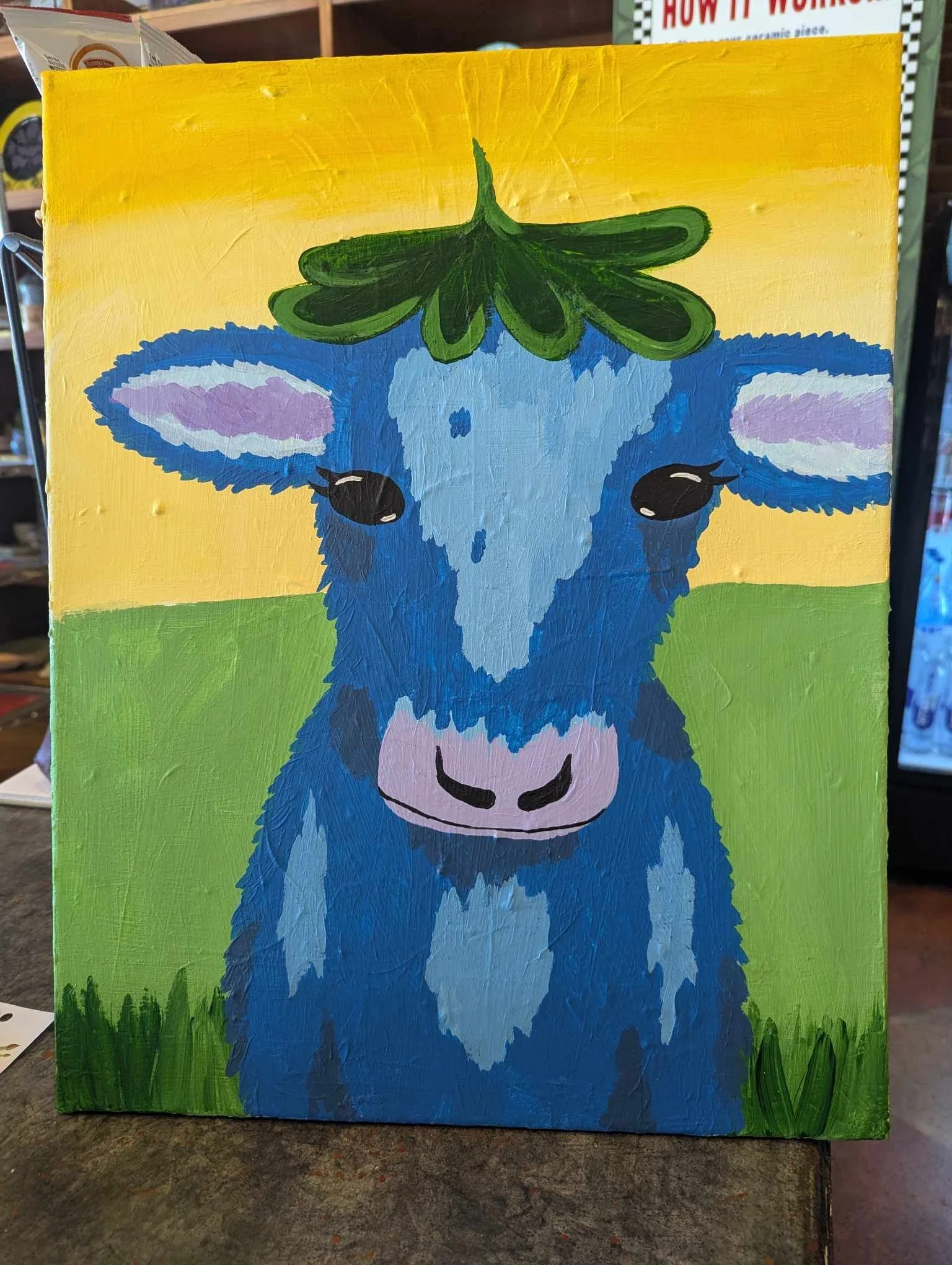 “Blueberry Cow” Canvas Class 