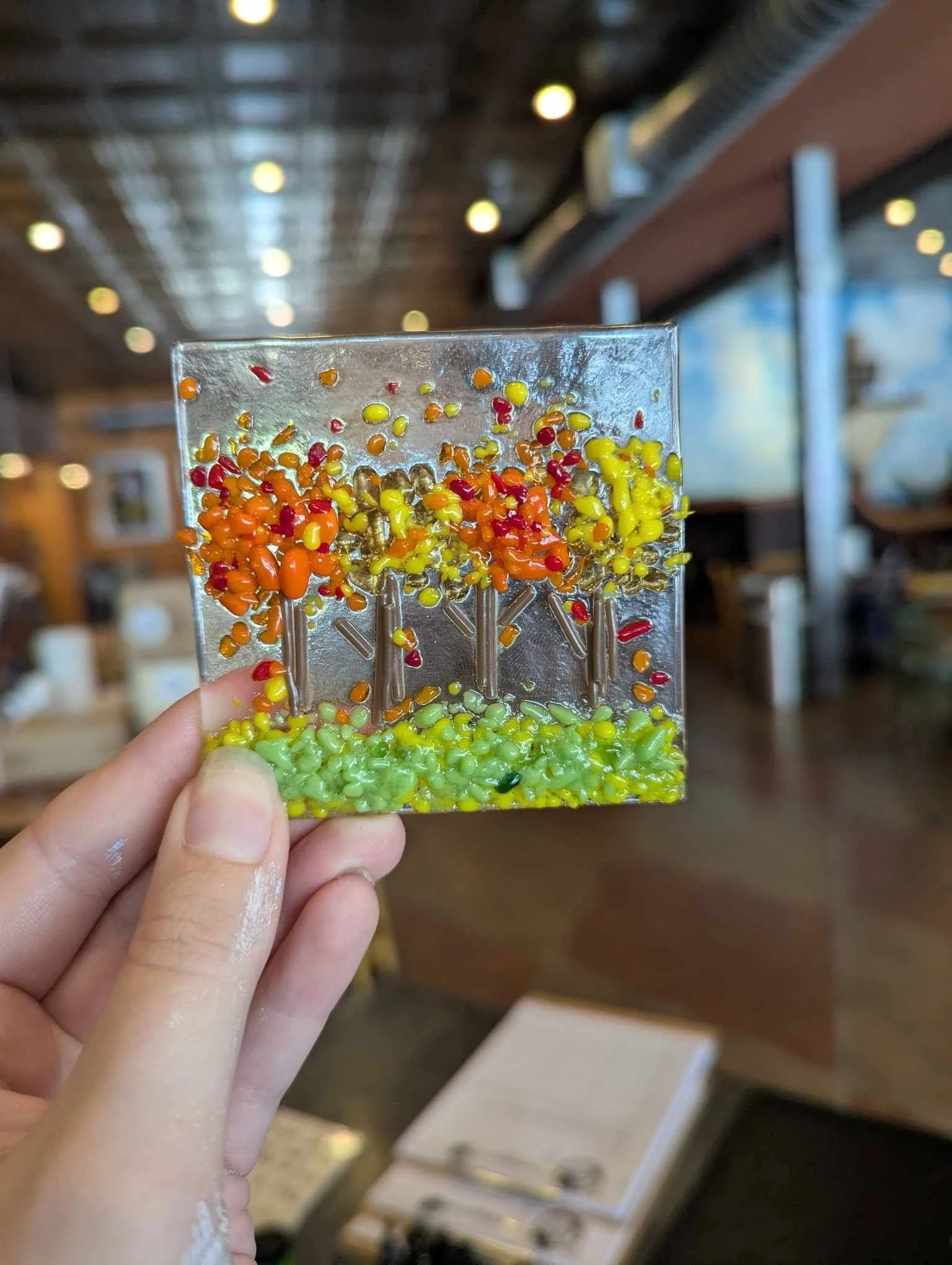 Kids Fused Glass Fall Trees