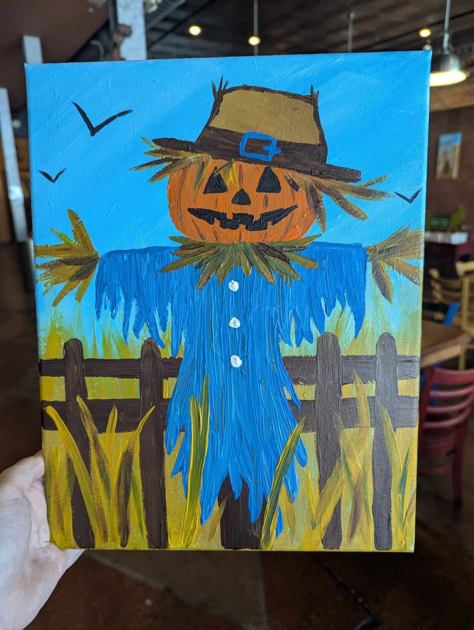 “Pumpkin Head” Kids &amp; Guardians Canvas Class 