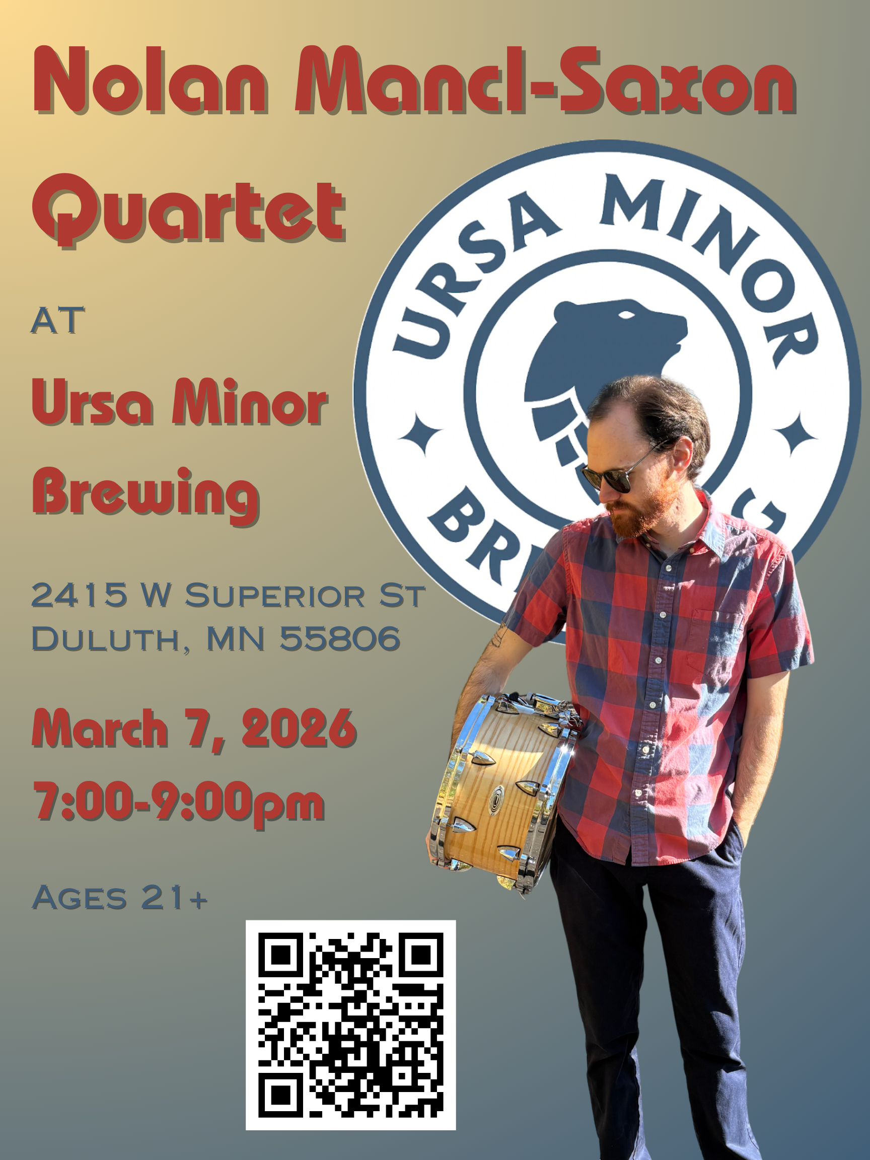 Nolan Mancl-Saxon Quartet @ Ursa Minor Brewing