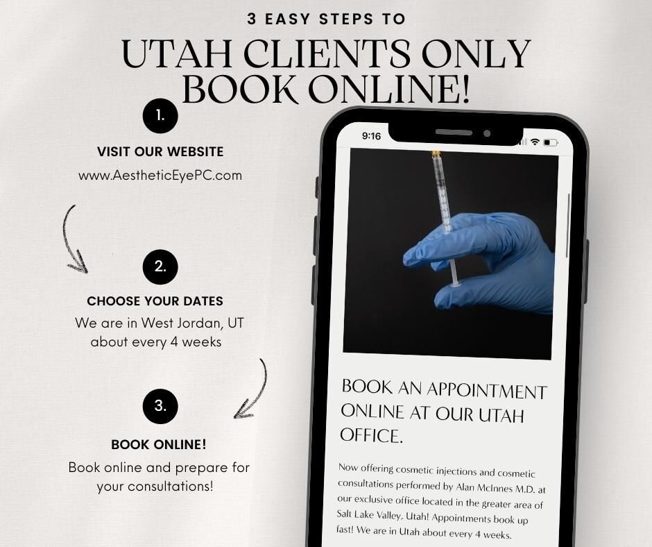 📣 UTAH CLIENTS ONLY wanting smooth and lifted results for areas on your face. WE got you!

We are FULLY BOOKED for March. Book your April appt now before it fills up! 

Dates in West Jordan, Utah:

3/18 BOOKED
4/15 
5/27 
6/24 

We are SO excited to