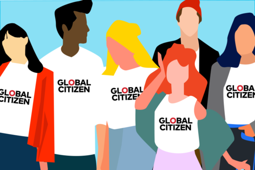 Global Citizen Partnership Announcement. Graphic link from Newsroom to third-party online article