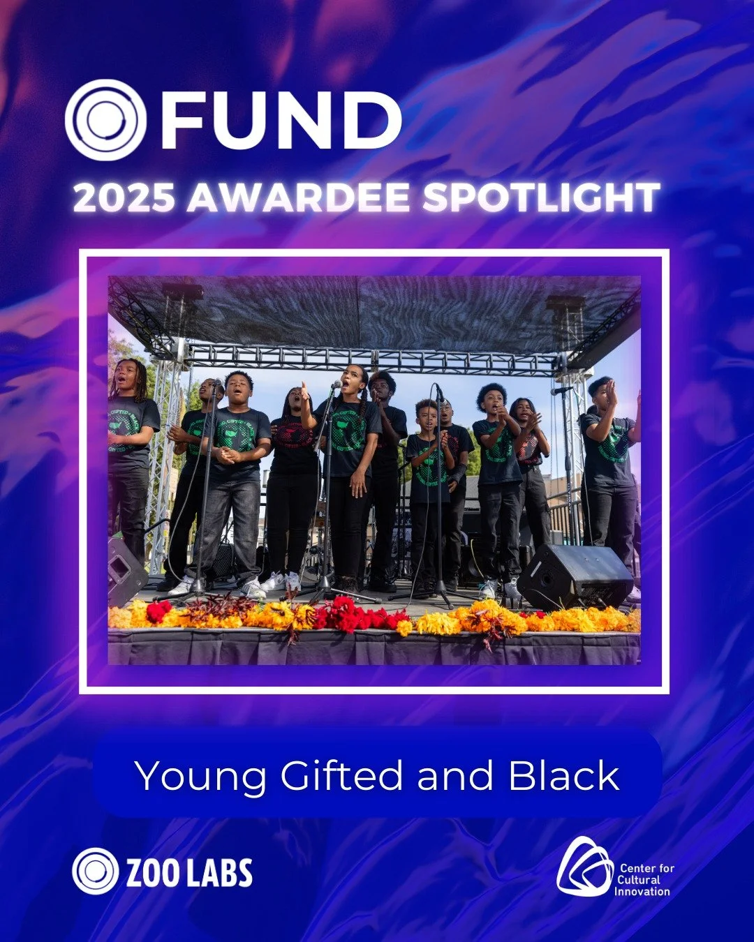 ⭐️2025 FUND AWARDEE SPOTLIGHT⭐️

We&rsquo;re excited to announce the next $25K grantee of the 2025 Zoo Labs: FUND&ndash;&ndash;Young Gifted and Black!

&ldquo;YGB is an award winning performing arts program that uses Black History to teach resilience