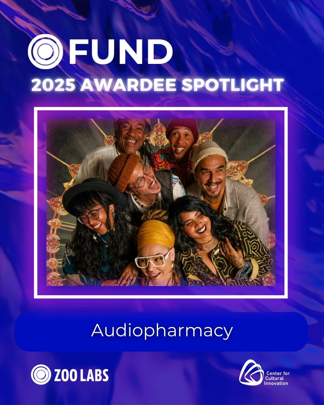 ⭐️2025 FUND AWARDEE SPOTLIGHT⭐️

We&rsquo;re excited to announce the $50K grantee of the 2025 Zoo Labs: FUND&ndash;&ndash;Audiopharmacy!

&ldquo;Audiopharmacy (AP) is a World Hip Hop Ensemble that produces, performs, and tours socially conscious cult