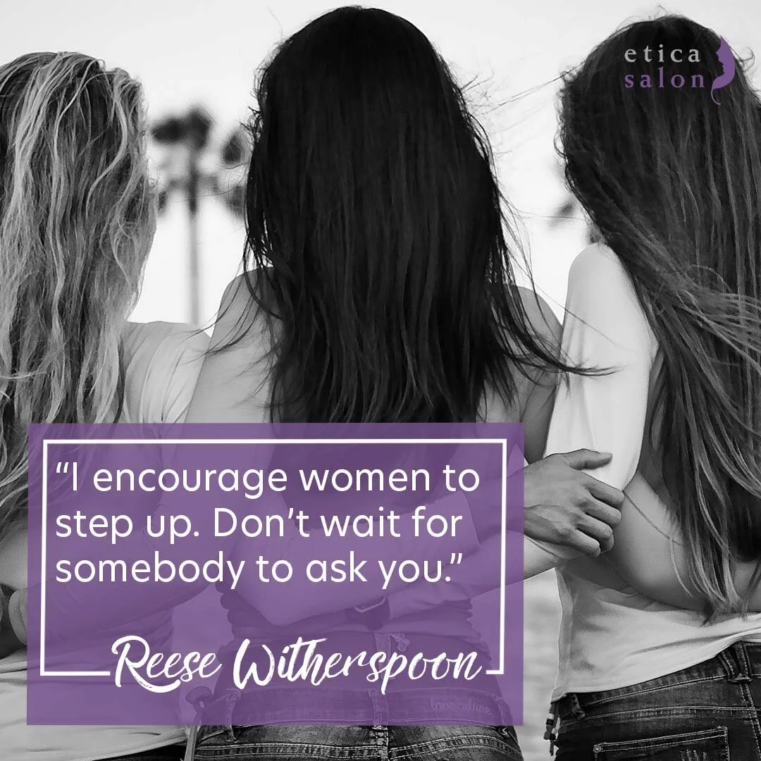 "I encourage women to step up. Don't wait for somebody to ask you." Reese Witherspoon

#eticasalon #maplegrovesalon #mnhair #bebeautiful #beconfident