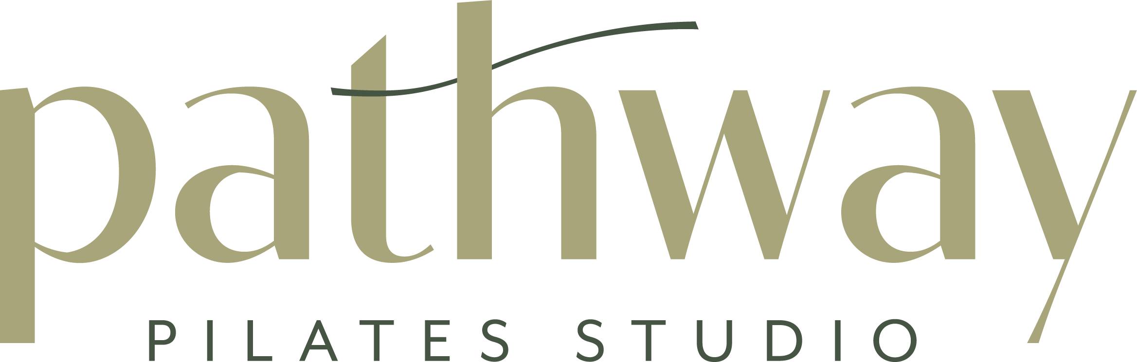 The words Pathway Pilates Studio in green