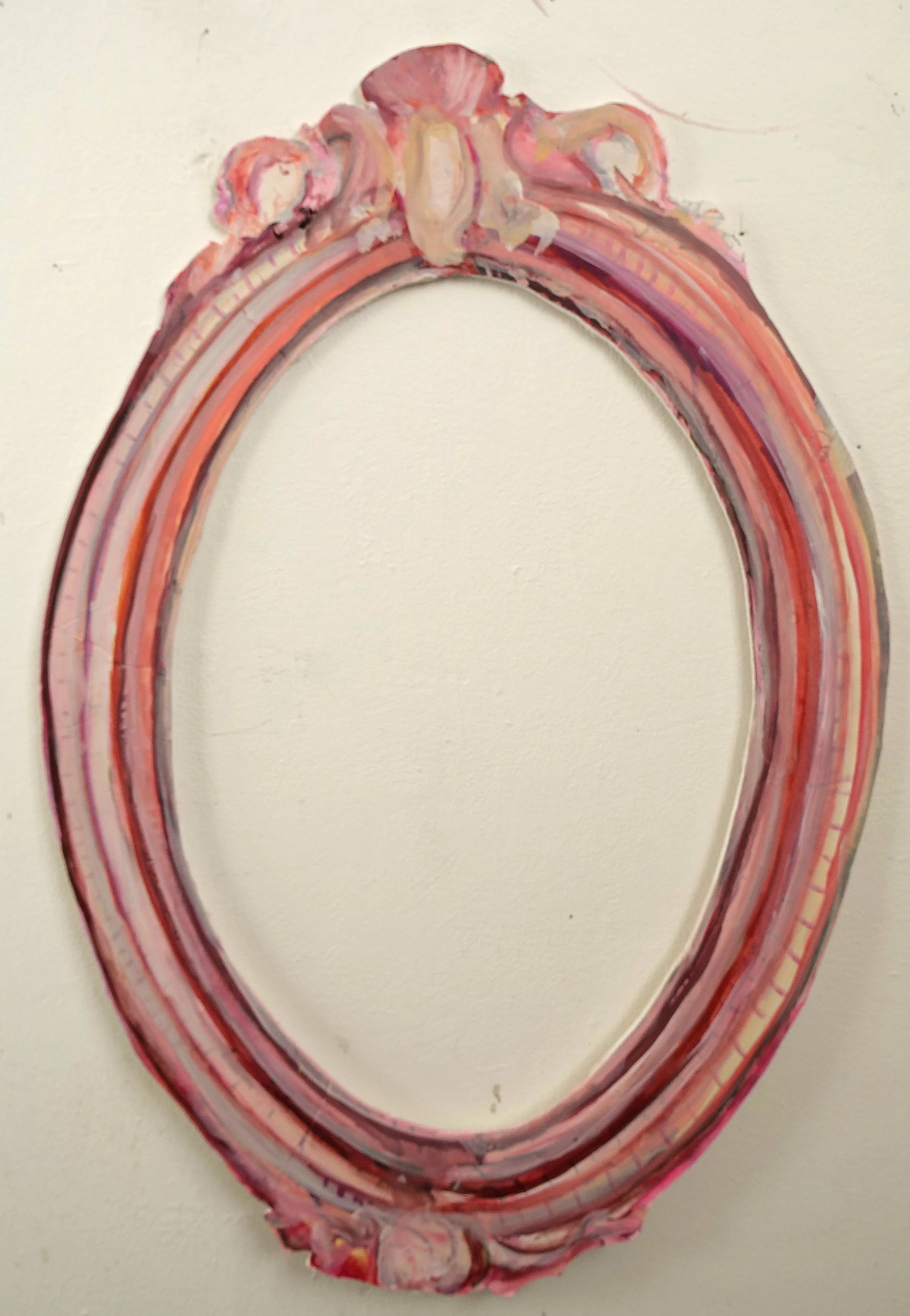 ‘Mirror Frame’ 29’ x 30’, foamboard, gesso, paint. (2022)