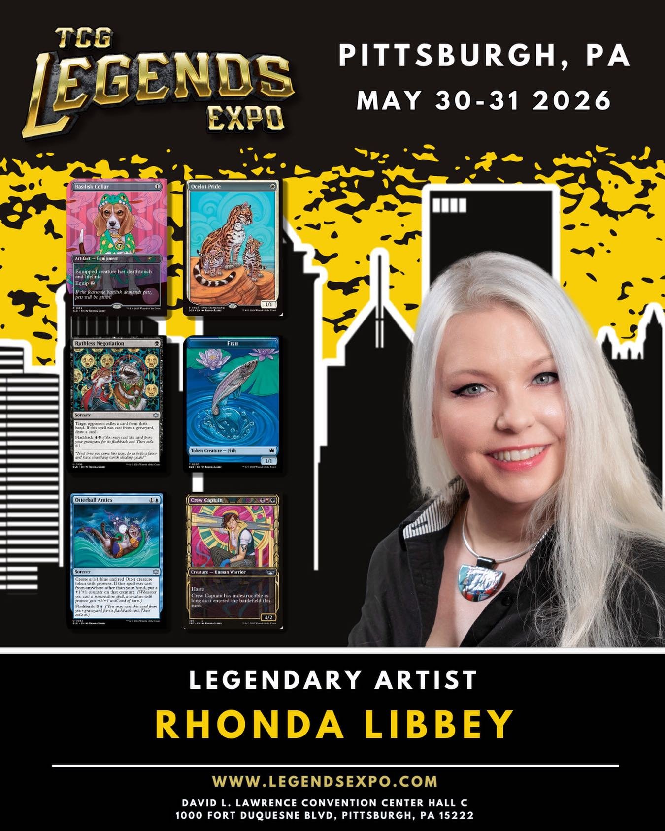 ✨ WHERE FANTASY MEETS GOLD LEAF MAGIC ✨

Get ready to meet legendary artist Rhonda Libbey at TCG Legends Expo Pittsburgh! 🎨💛

Rhonda&rsquo;s luminous oil and gold leaf pieces are instantly recognizable, blending delicate beauty with bold storytelli