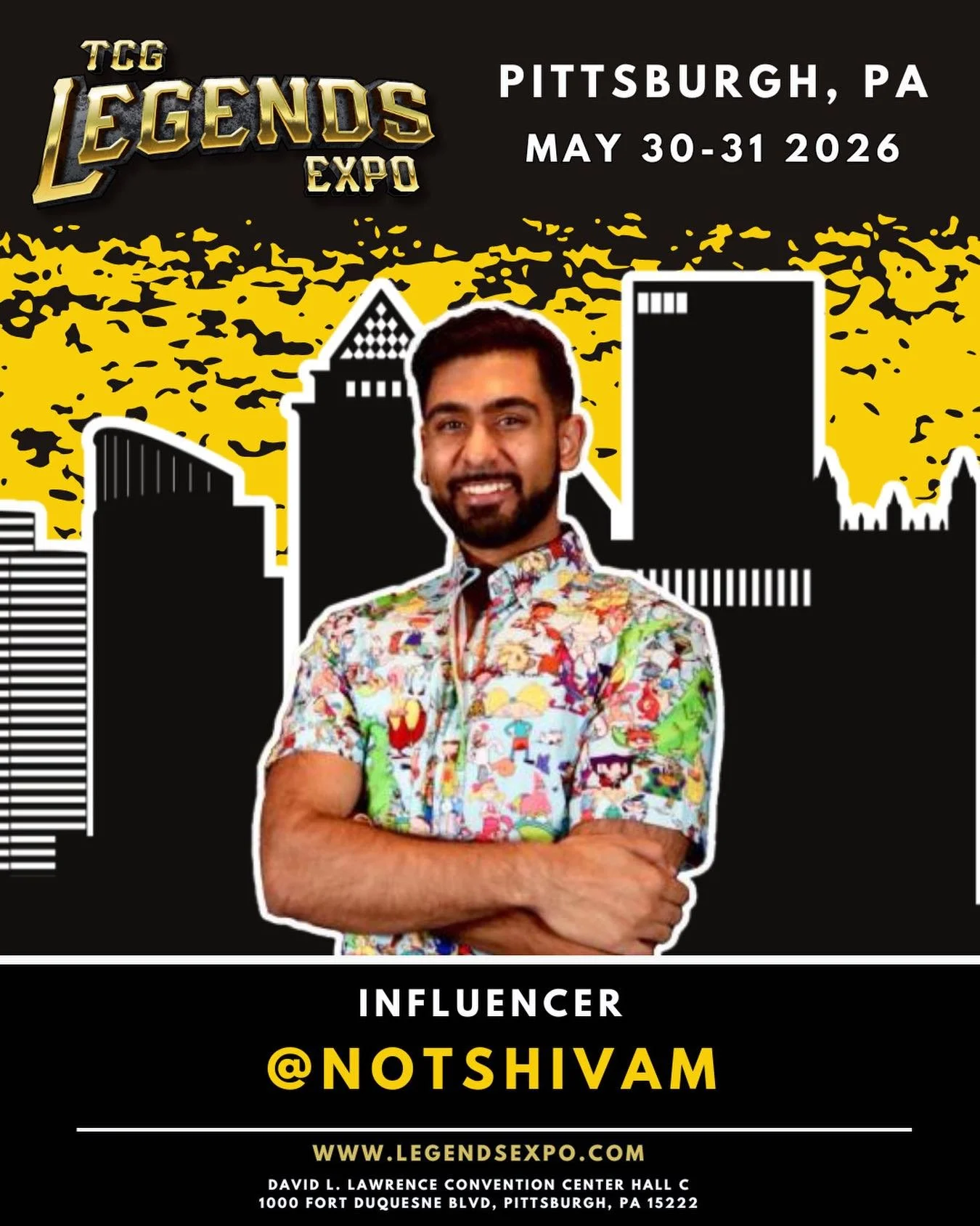 🚨 SPECIAL GUEST ANNOUNCEMENT 🚨

The collectibles community is coming to Pittsburgh! 🎉🔥

We are THRILLED to welcome @notshivam to TCG Legends Expo! Shiv is a Virginia-based collector and content creator covering ALL things collectible, Pok&eacute;