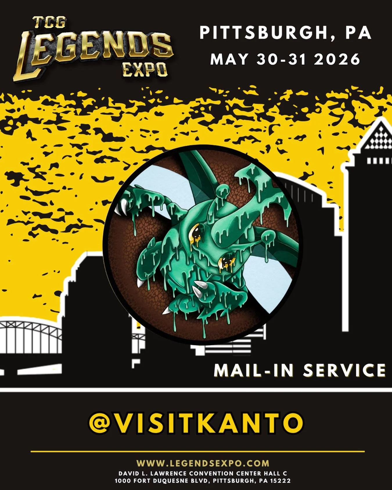 Can&rsquo;t make it to Pittsburgh but still want in on the action? We&rsquo;ve got you covered! 📬✨

@visitkanto is offering an official Mail-In Service for TCG Legends Expo so that fans everywhere can get items signed by our incredible guests withou