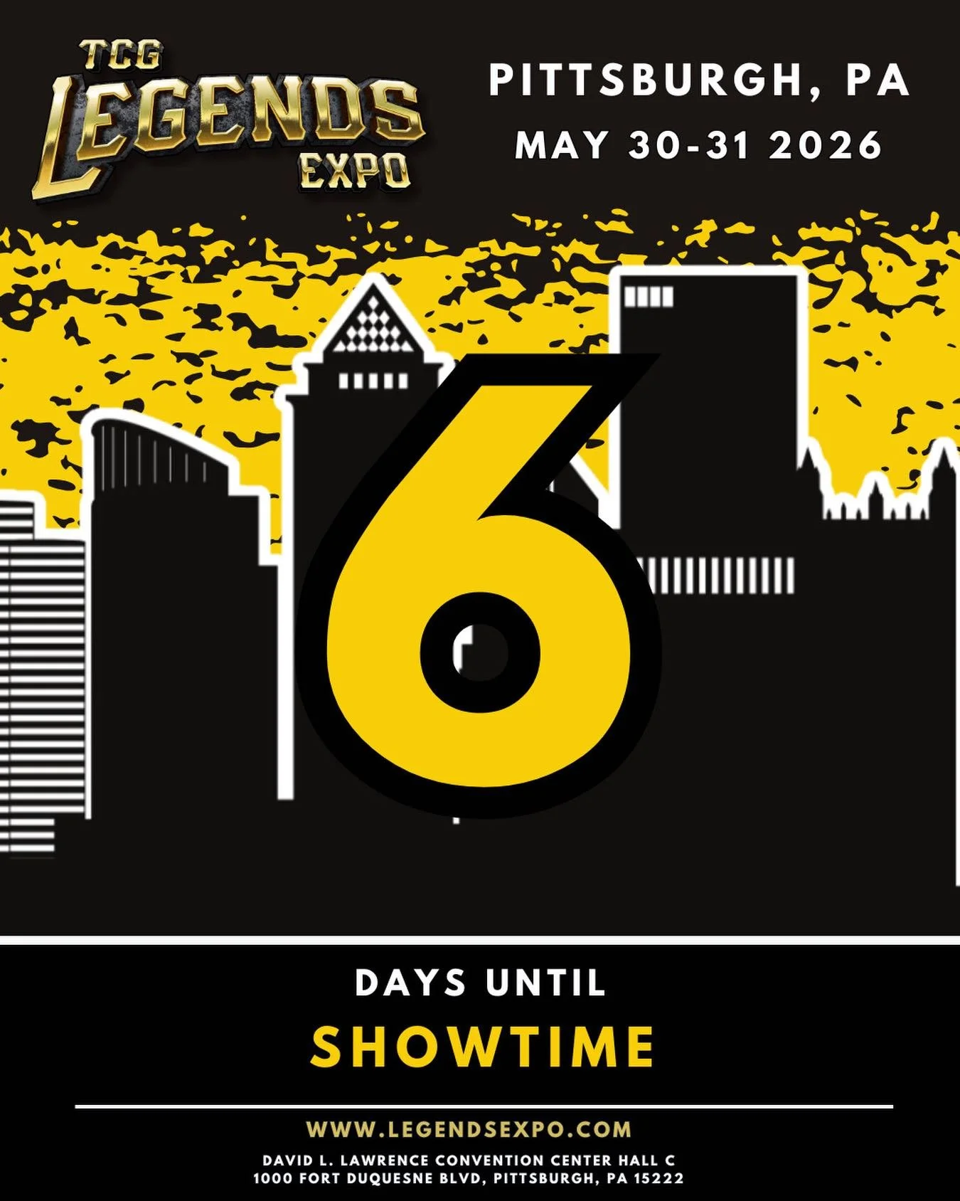 6️⃣ SIX DAYS TO GO! 😤

Start pulling those cards you want signed. Start planning your outfits. Start getting HYPED. 🔥 Pittsburgh is about to be the place to be for every TCG fan and collector on the East Coast!

Drop your most wanted signing in the
