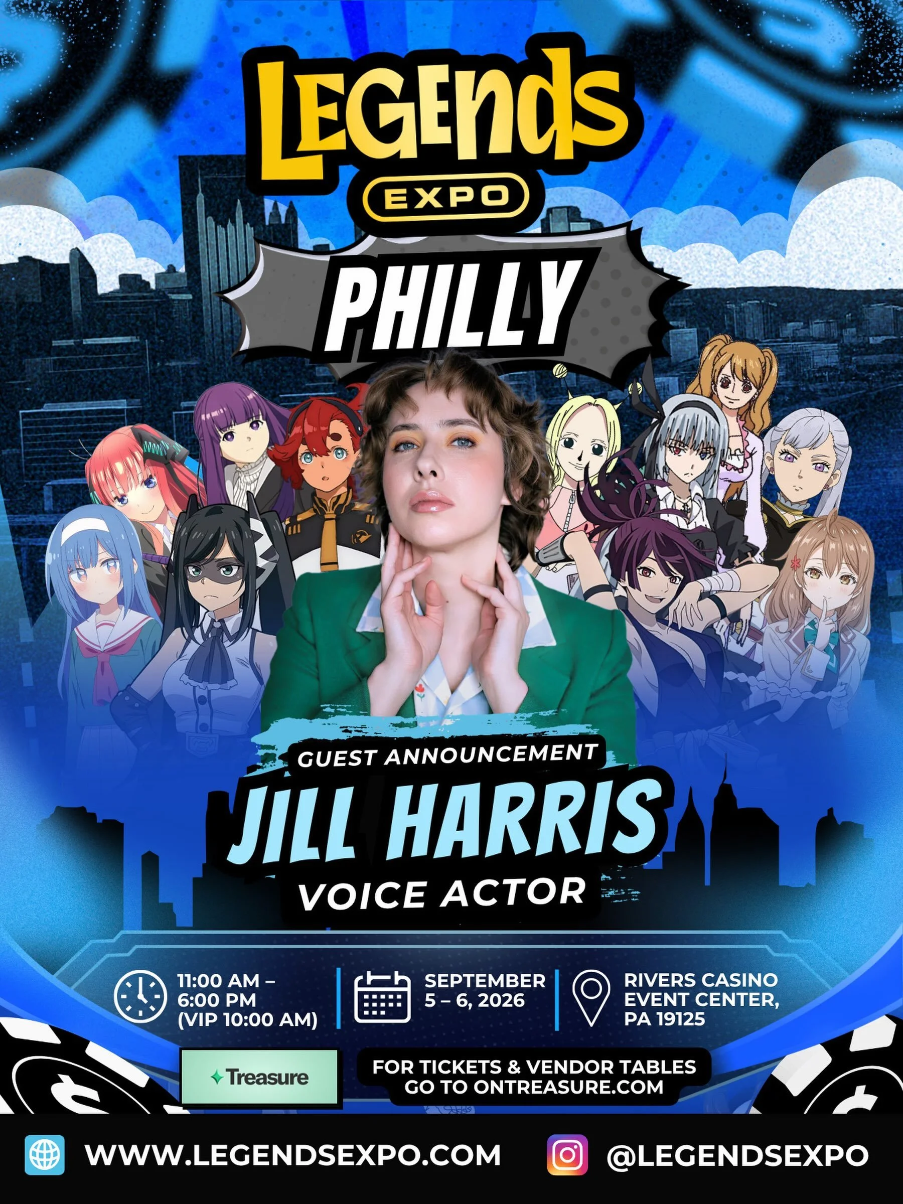 🎙️✨ We are THRILLED to welcome Jill Harris to Legends Expo Philly! 

Jill Harris is a classic example of an anime fan turned professional. She started working in voice over at just 15 years old, recording projects from her home studio after school. 