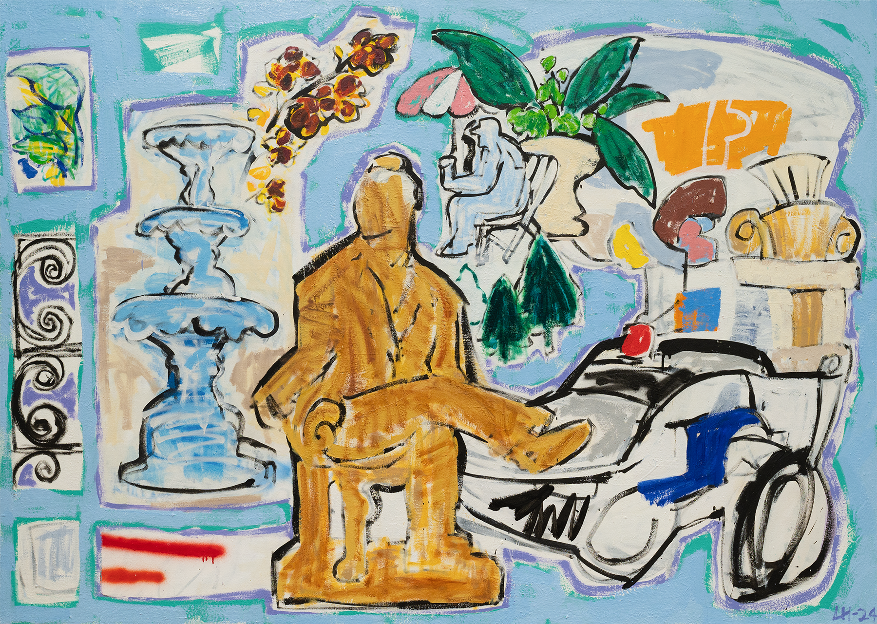 Madison Square Garden
oil, spraypaint, airbrush and acrylic on canvas
78" x 56"