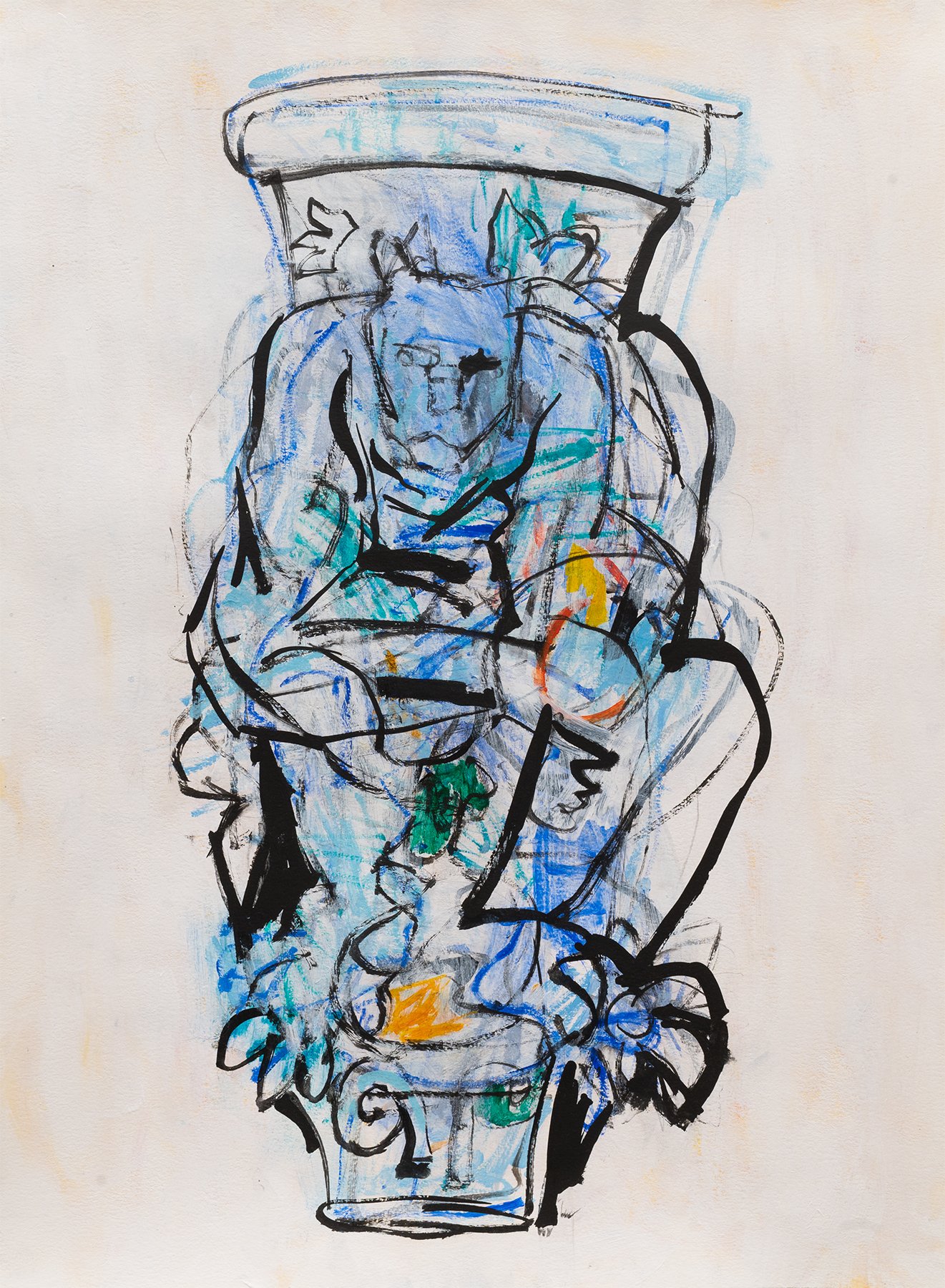 Gargoyle
ink and acrylic on paper
18" x 24"