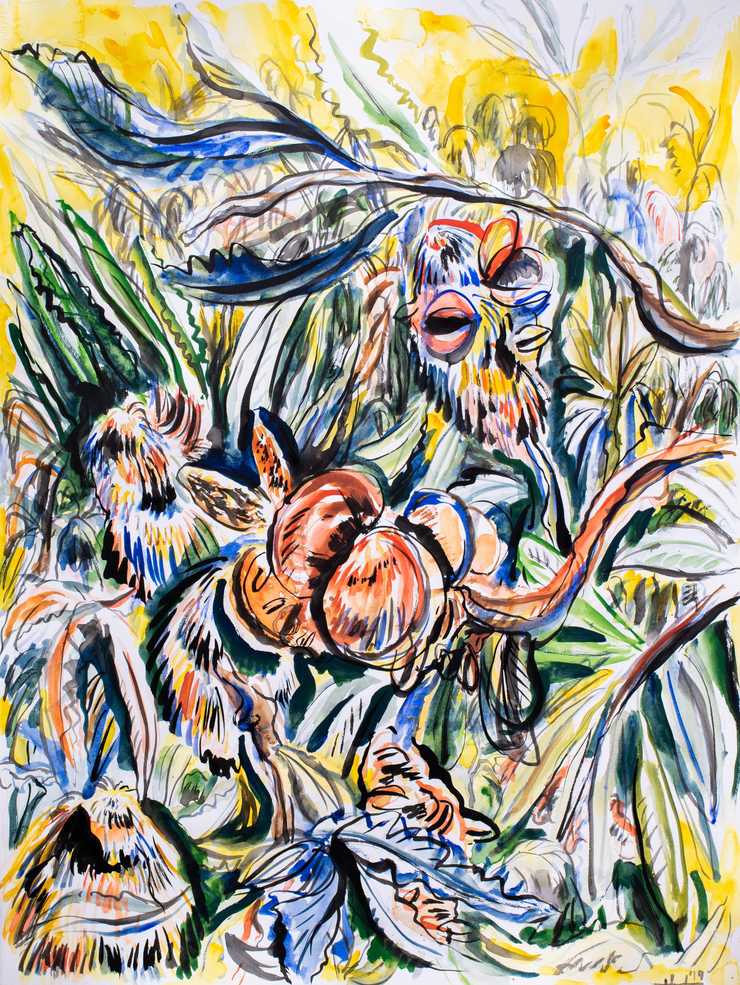 Banksia
watercolour, ink and wash on paper
76 x 57 cm
2019
$300