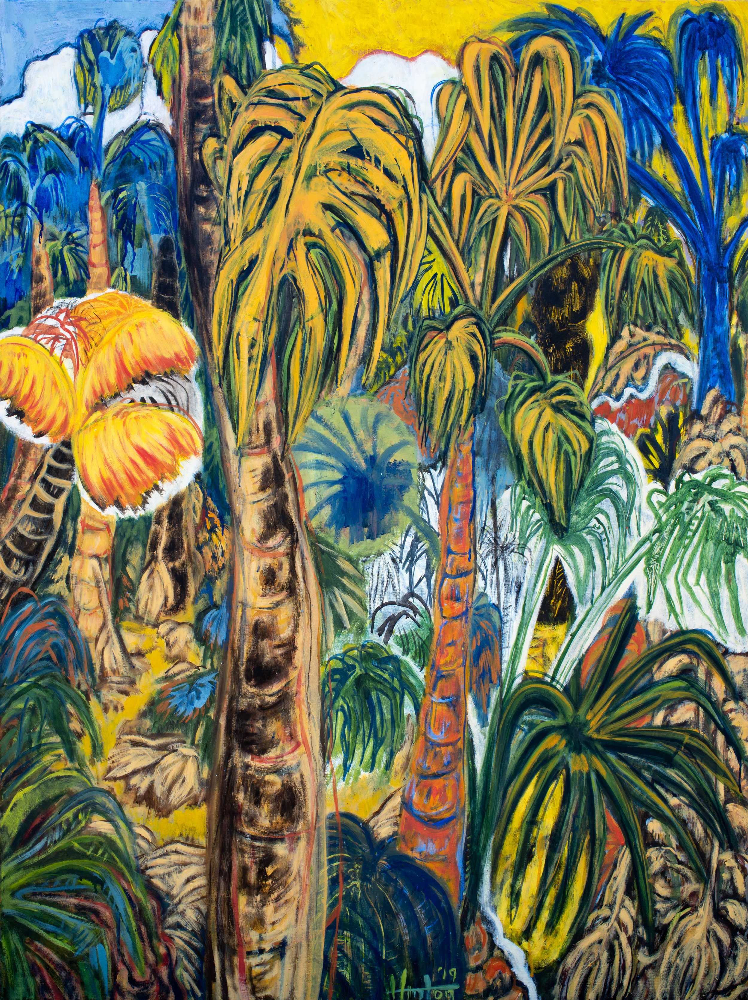 Palm Jungle
oil, graphite and charcoal on canvas
120 x 90 cm
2019
Sold