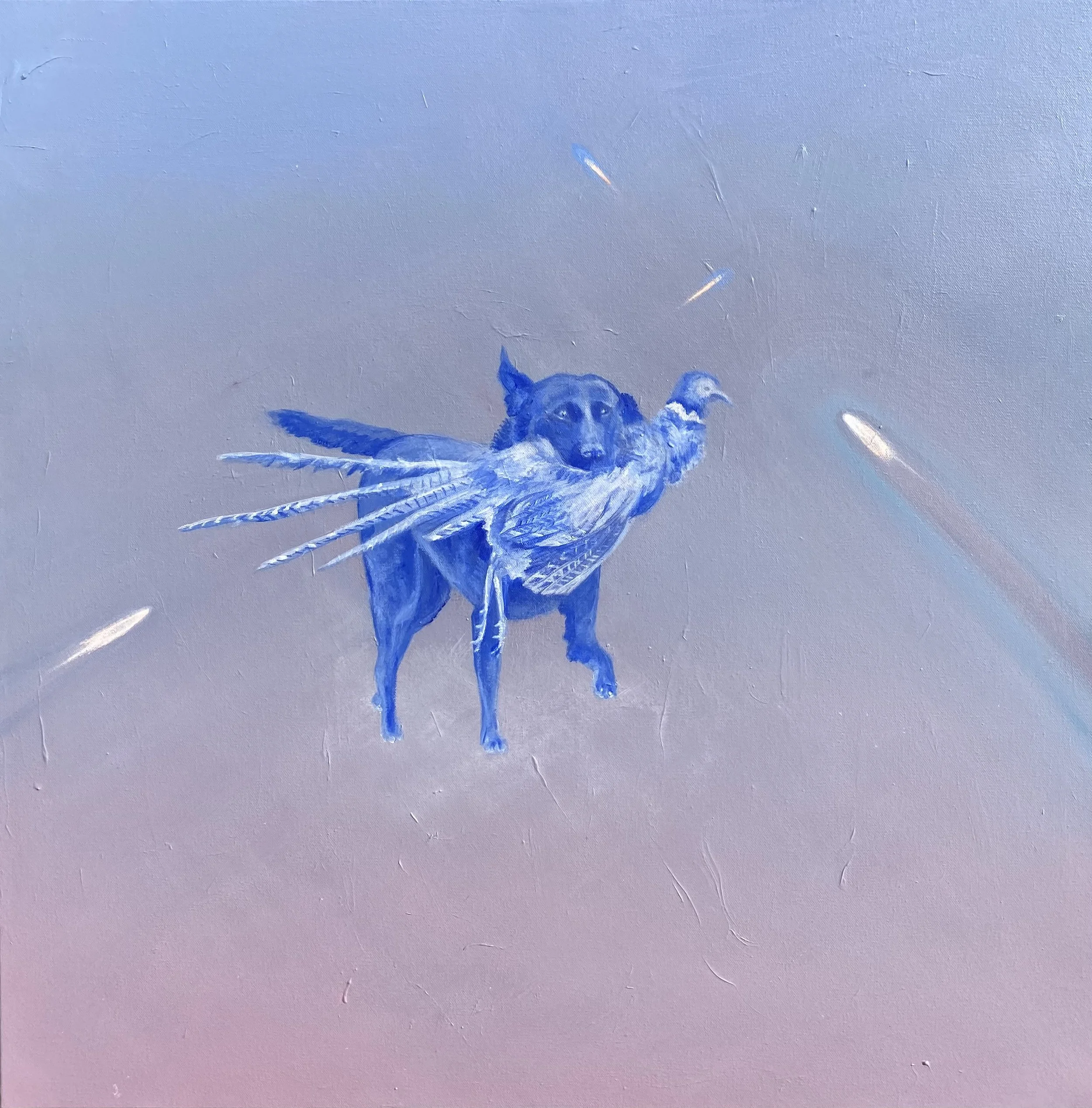 I Heard the Blast 30x30x1 acrylic on canvas 