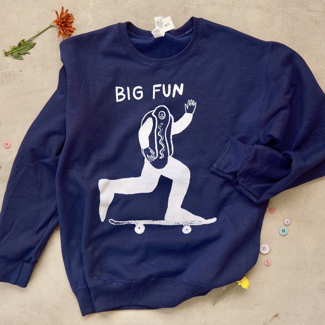 Big Fun Hotdog! Unisex Crewneck Sweater