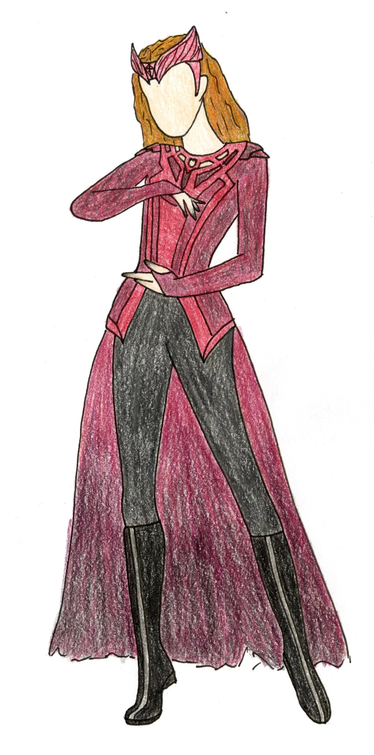 analog - micron & colored pencil