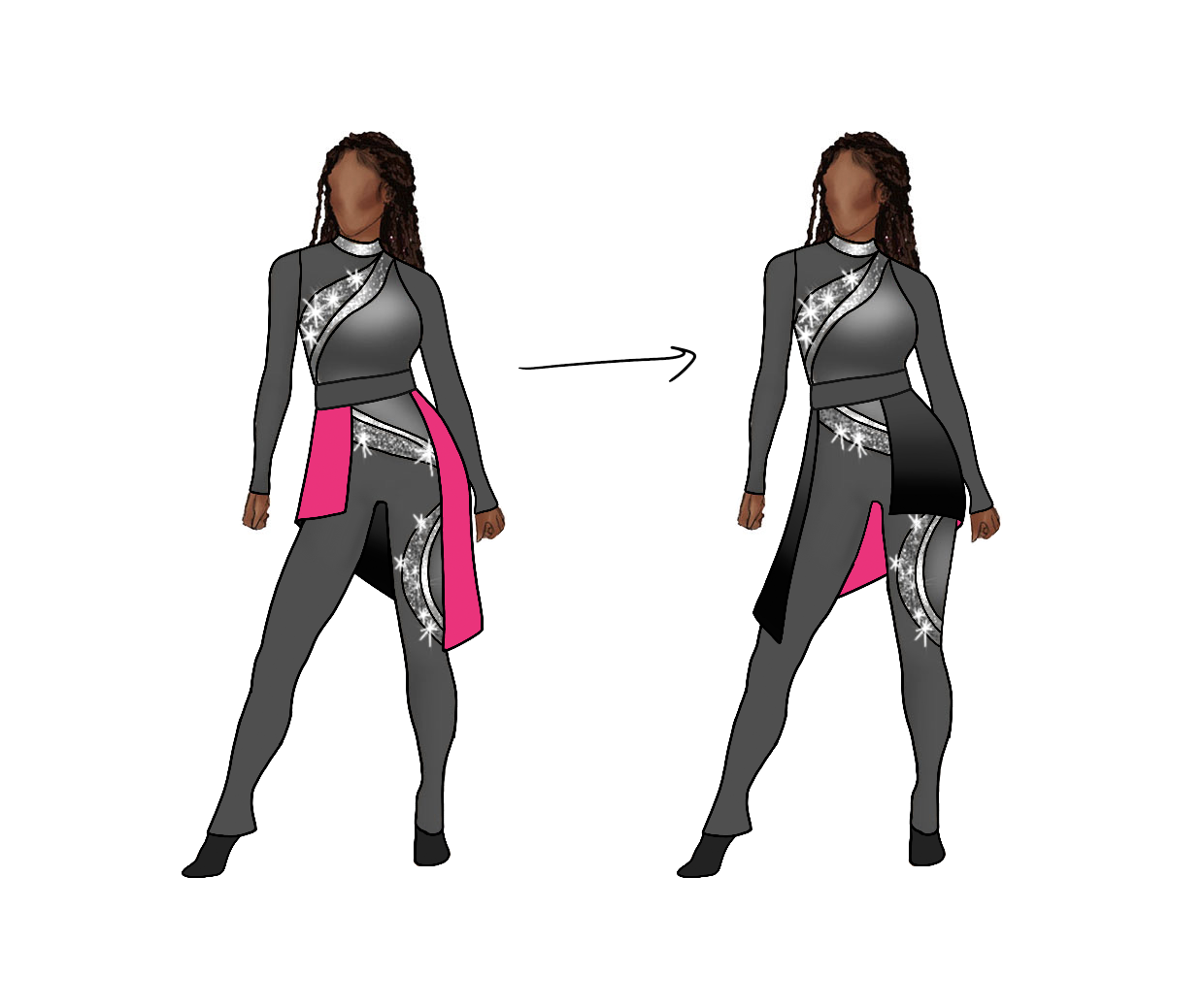 switch skirt - base uniform by creative costuming & designs