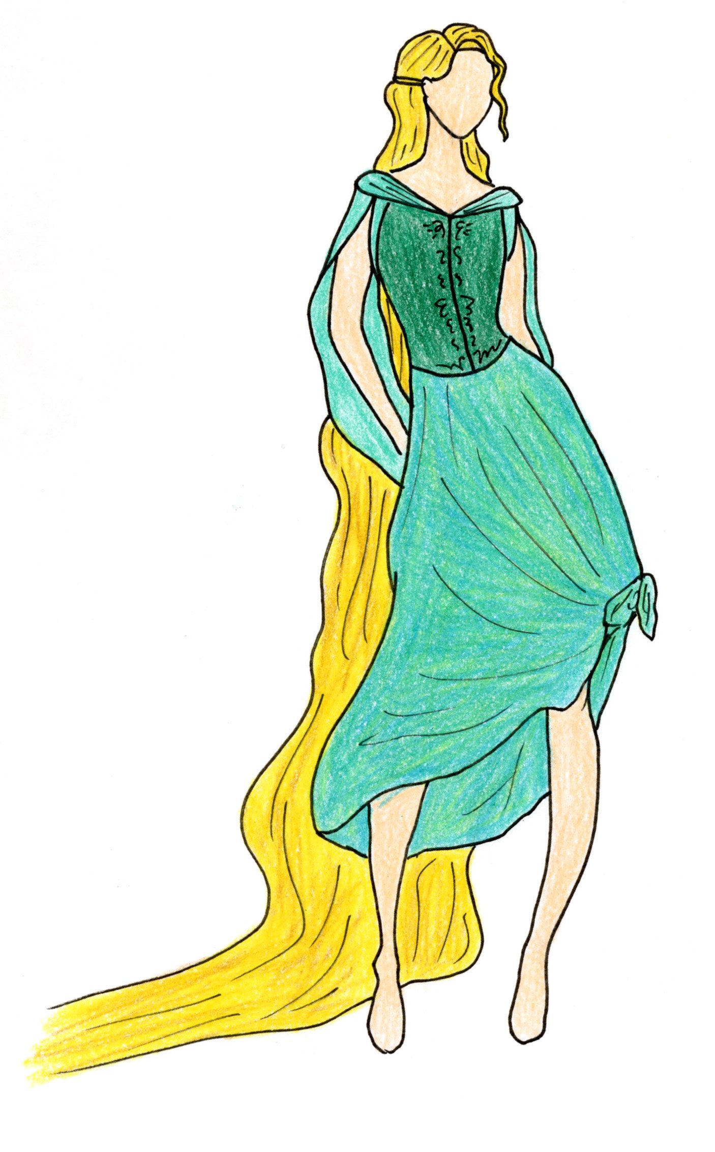 analog - micron & colored pencil
