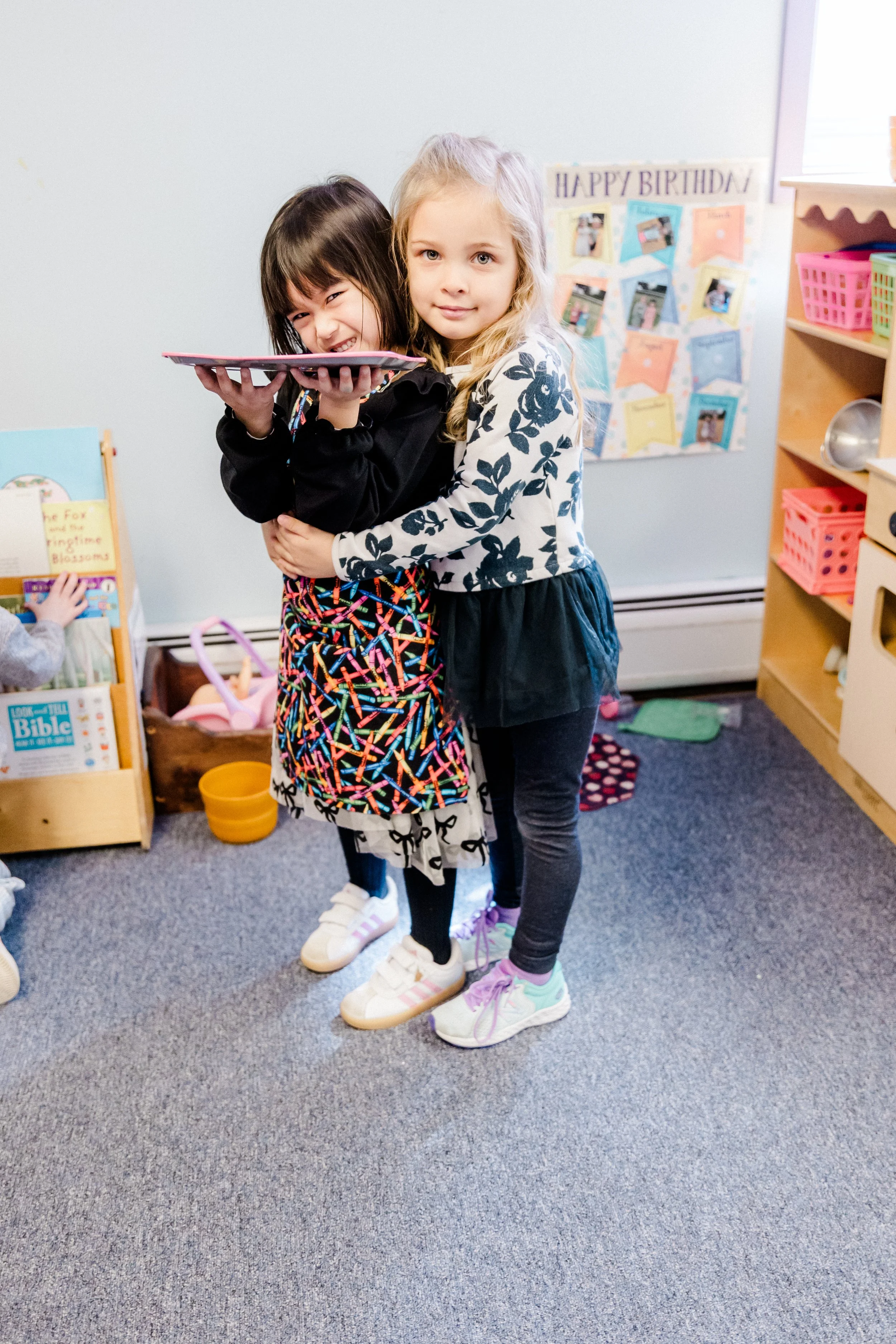 3 yr olds in dramatic play center at Lambs Workshop Preschool Bedford NHKindergarten GraduationBedford NH PreschoolChristian Preschool Bedford NHNH early childhood educationBedford Kindergarten