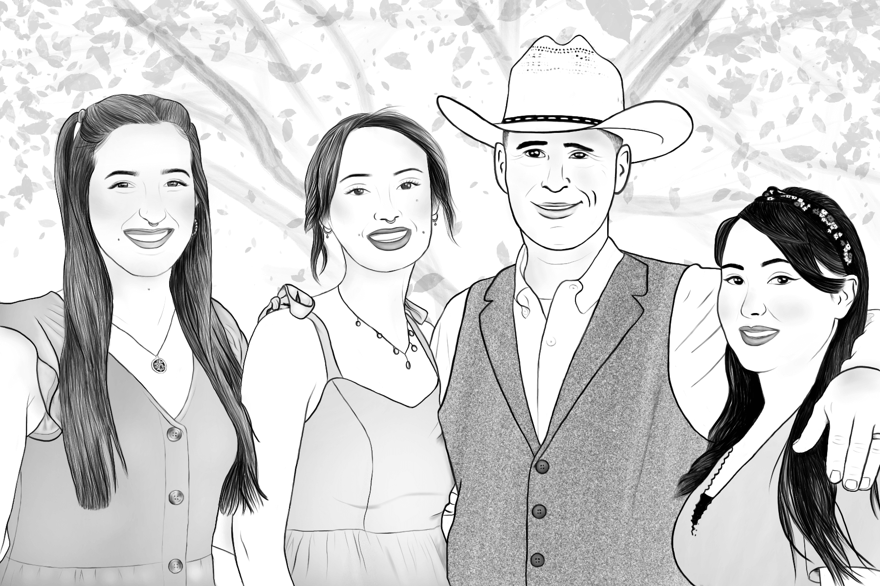 My sisters and our dad on his wedding day