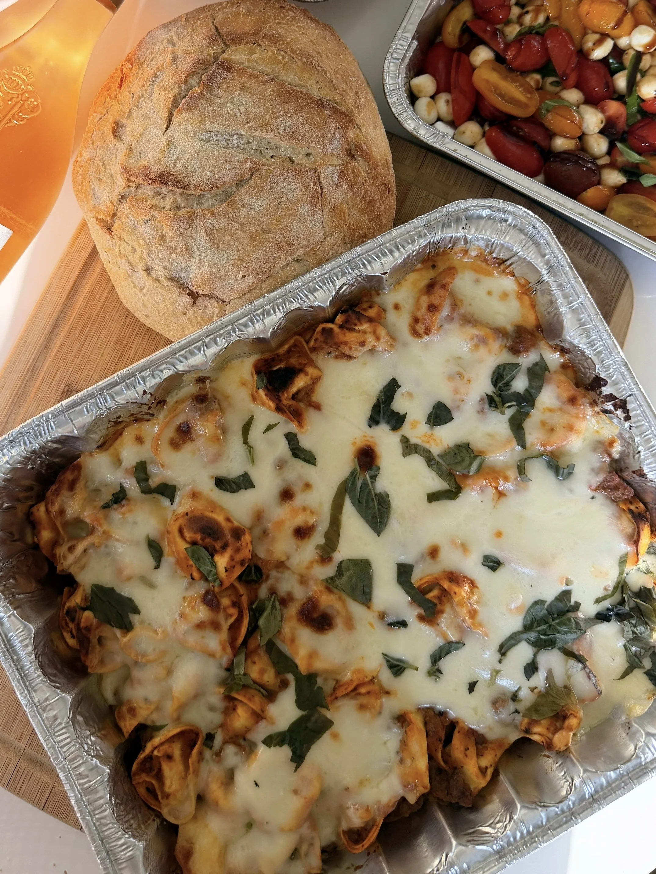 One Pot Tortellini Bake
