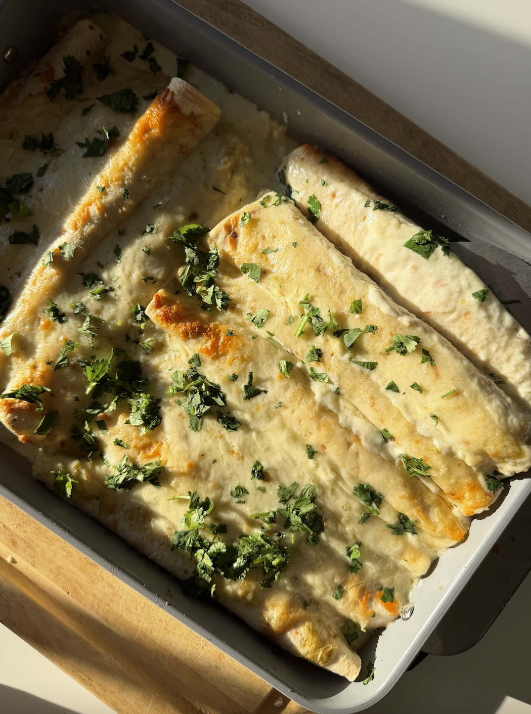 Creamy Green Chile Enchiladas