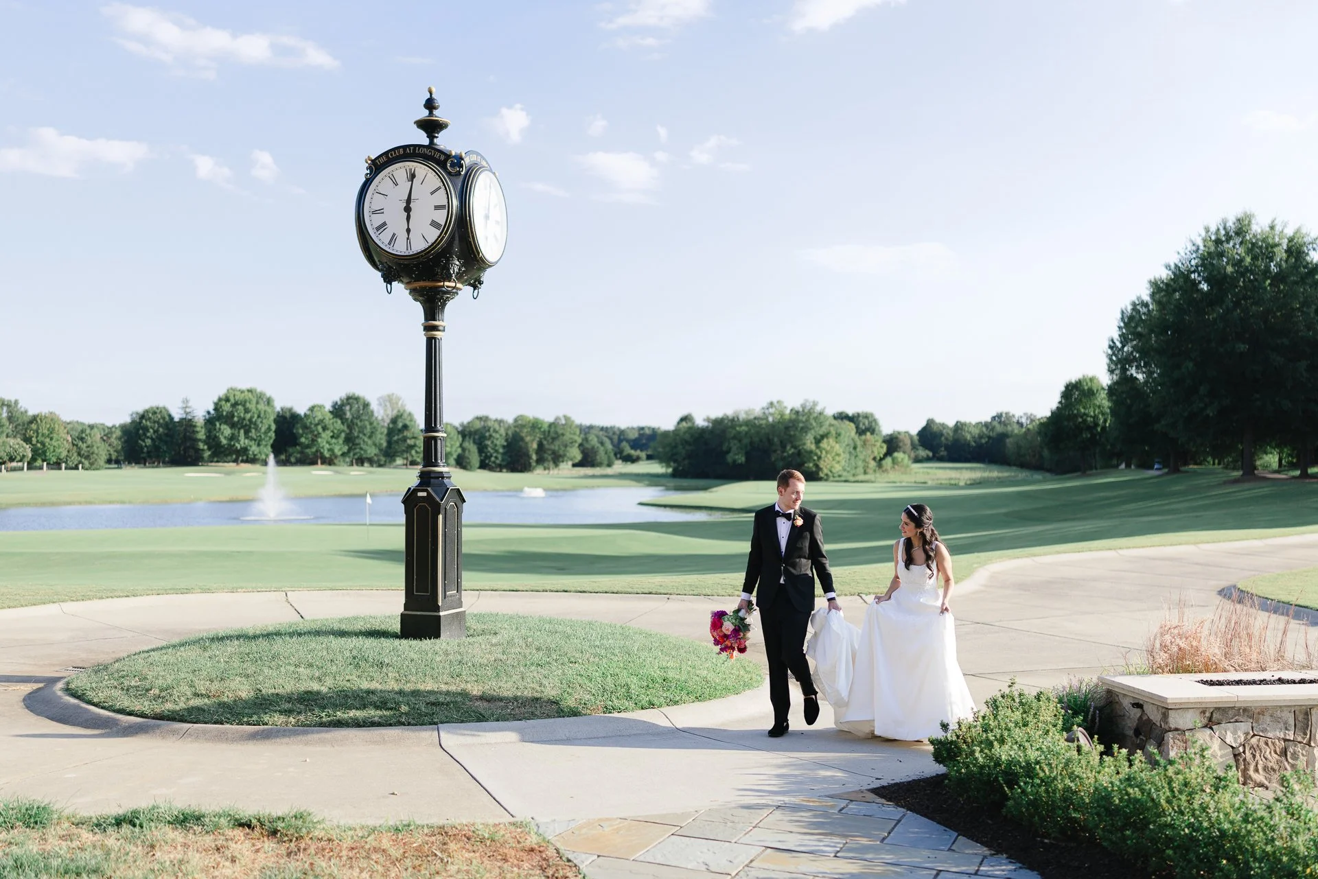 Longview Country Club wedding on golf course by best Charlotte Wedding Photographer ParksPictures