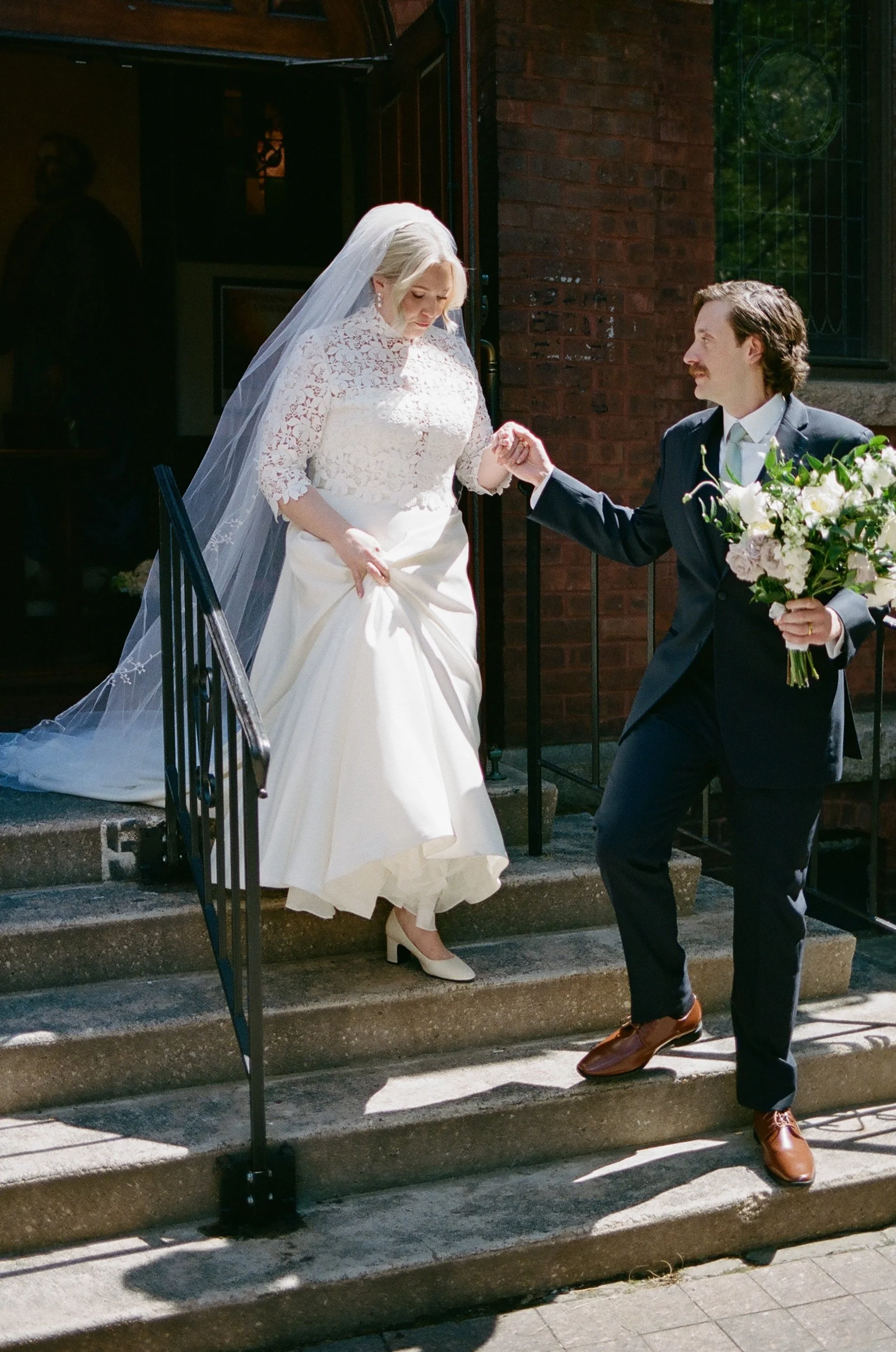St. Peter Catholic Church The Ruth by Beau Monde Charlotte NC Film Wedding Photographer ParksPictures