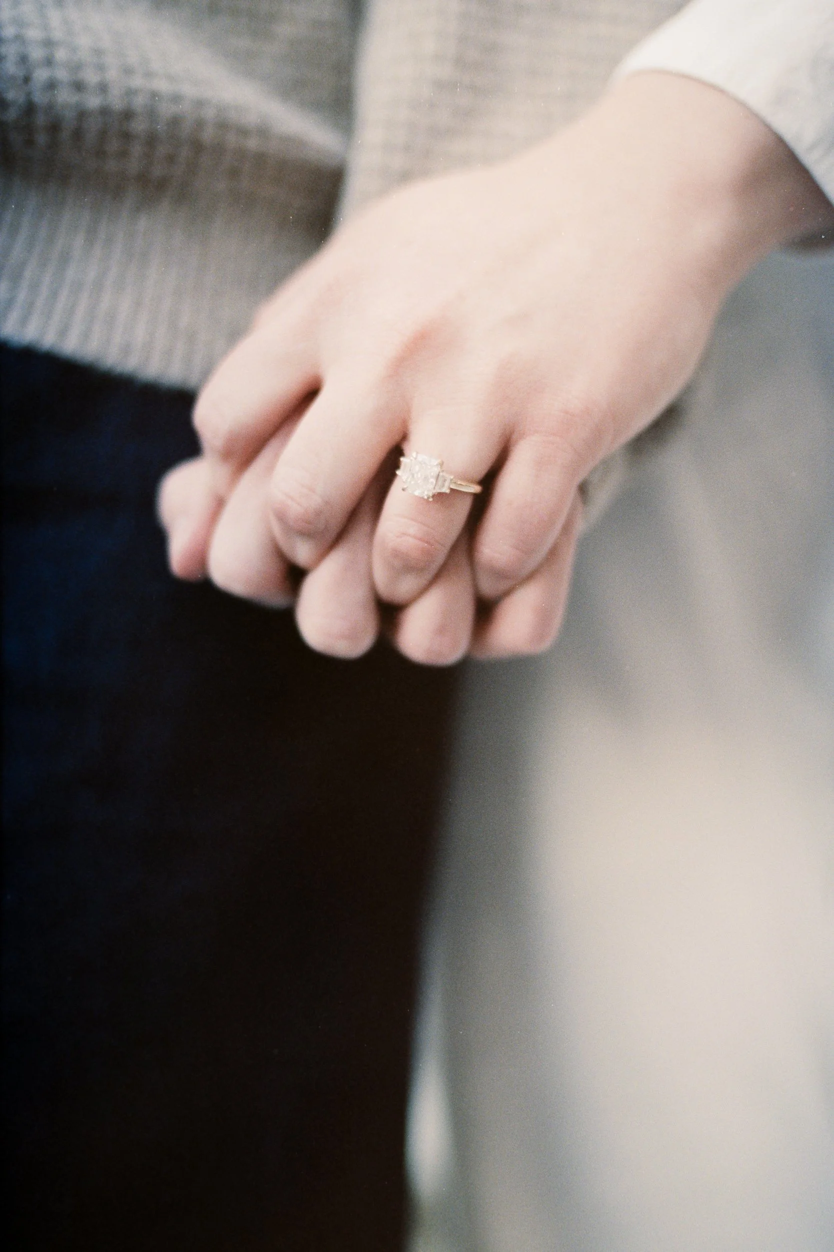 Film Engagement Photos on The Green Uptown Charlotte St Peter Catholic Church