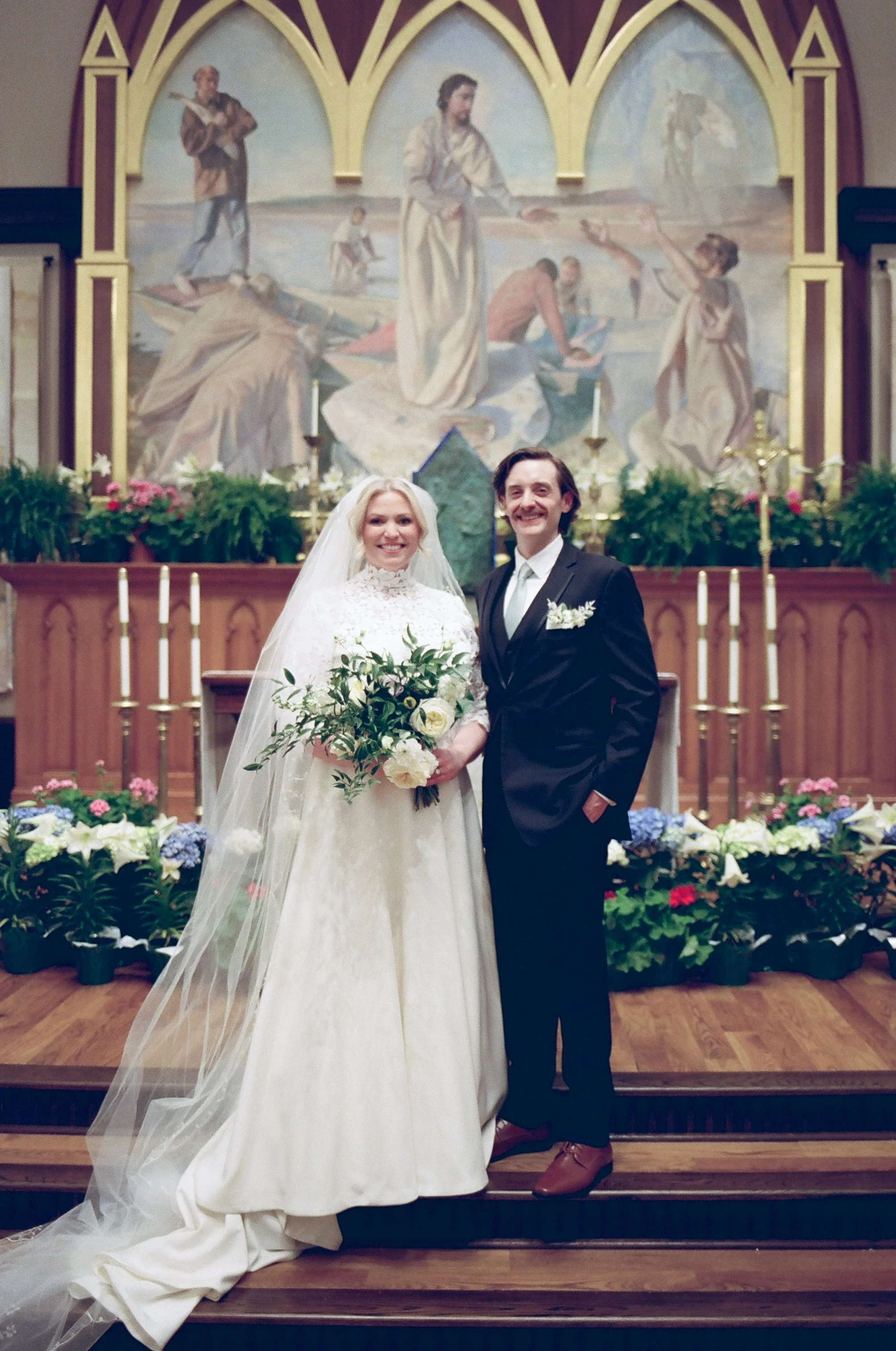 St. Peter Catholic Church The Ruth by Beau Monde Charlotte NC Film Wedding Photographer ParksPictures