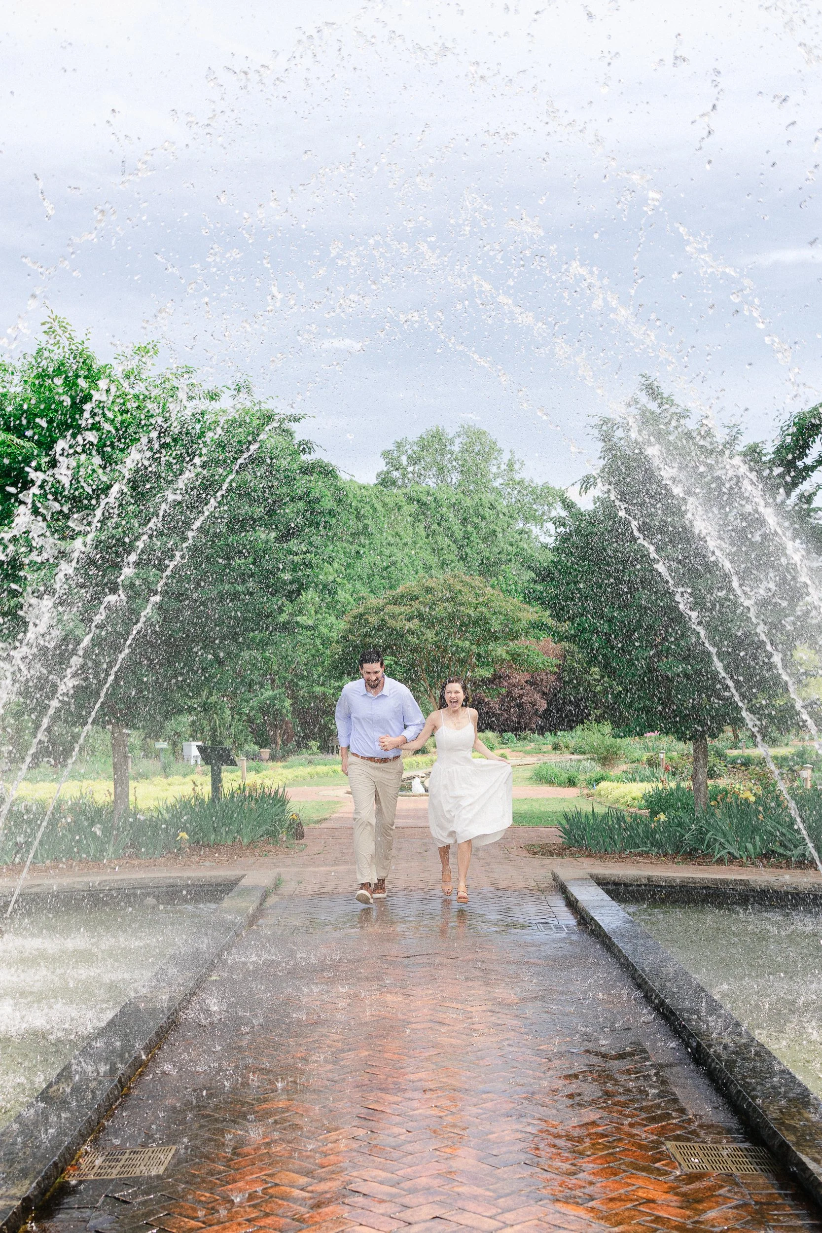 Couple getting married at Daniel Stowe Conservancy Belmont NC by Charlotte NC wedding photographer best nearby ParksPictures