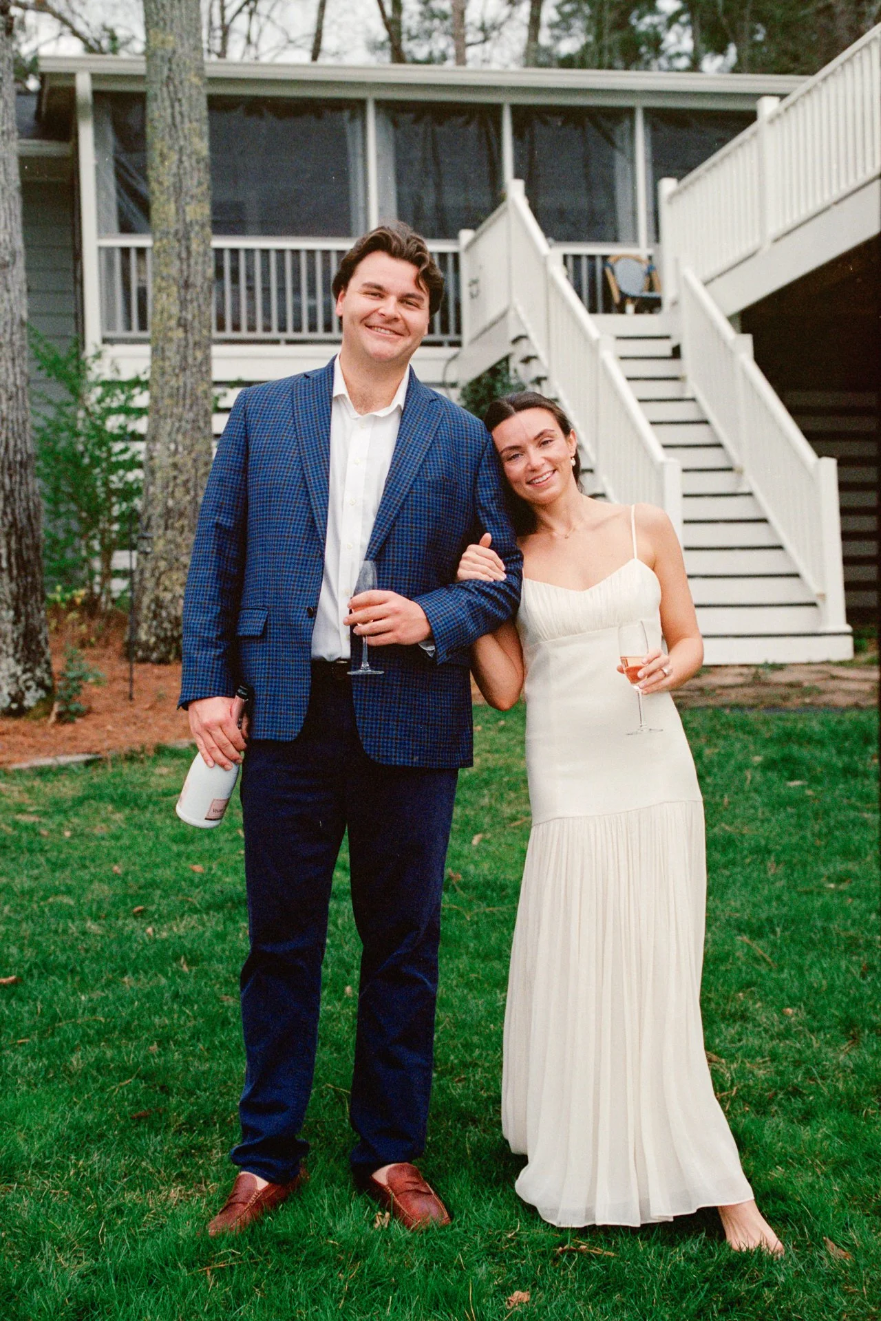 Waterfront Engagement Pictures at Trump National Golf Club Charlotte Mooresville NC by Charlotteweddingphotographer nearby Michael Parks, ParksPictures on film