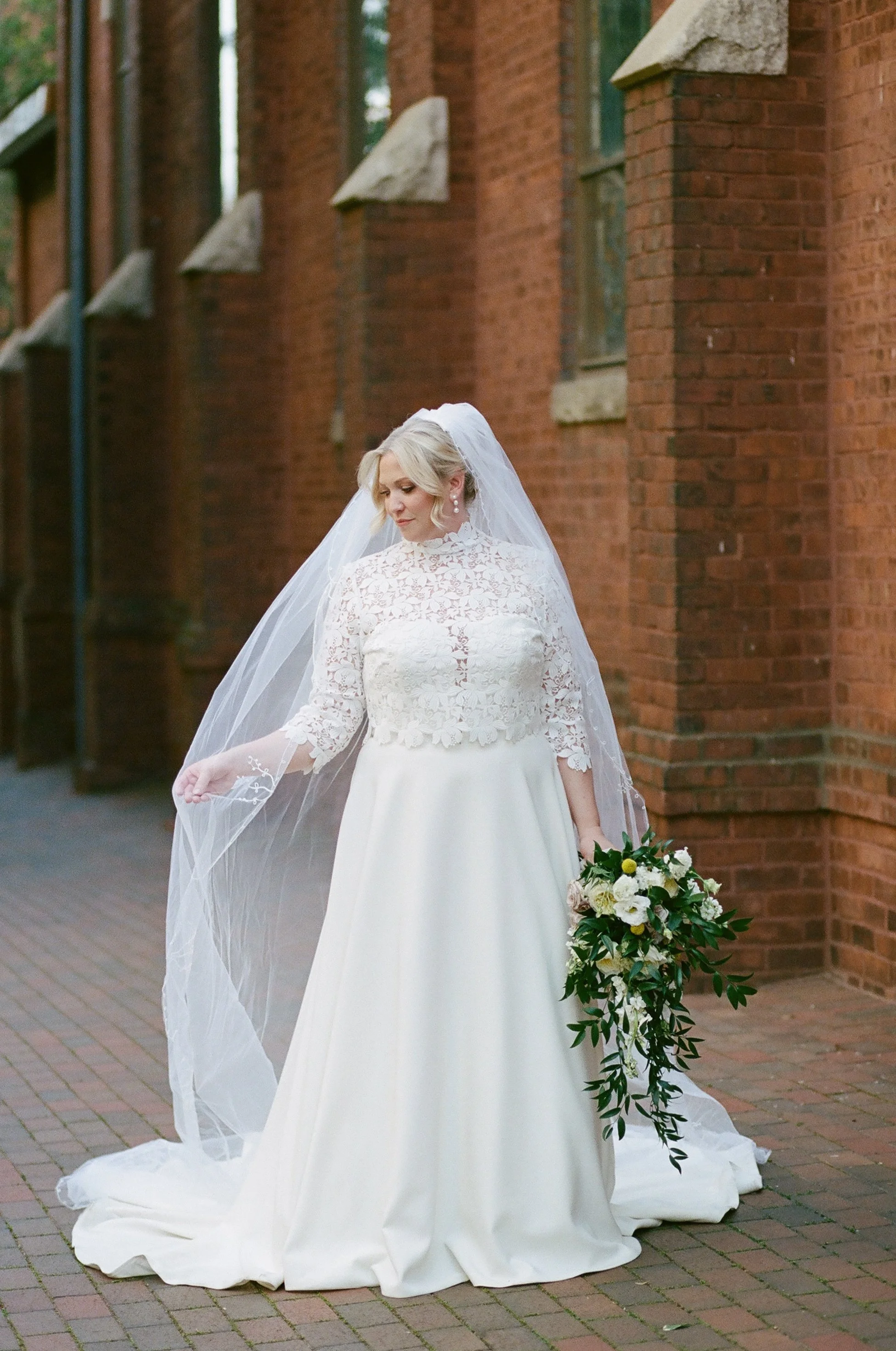 St. Peter Catholic Church The Ruth by Beau Monde Charlotte NC Film Wedding Photographer ParksPictures