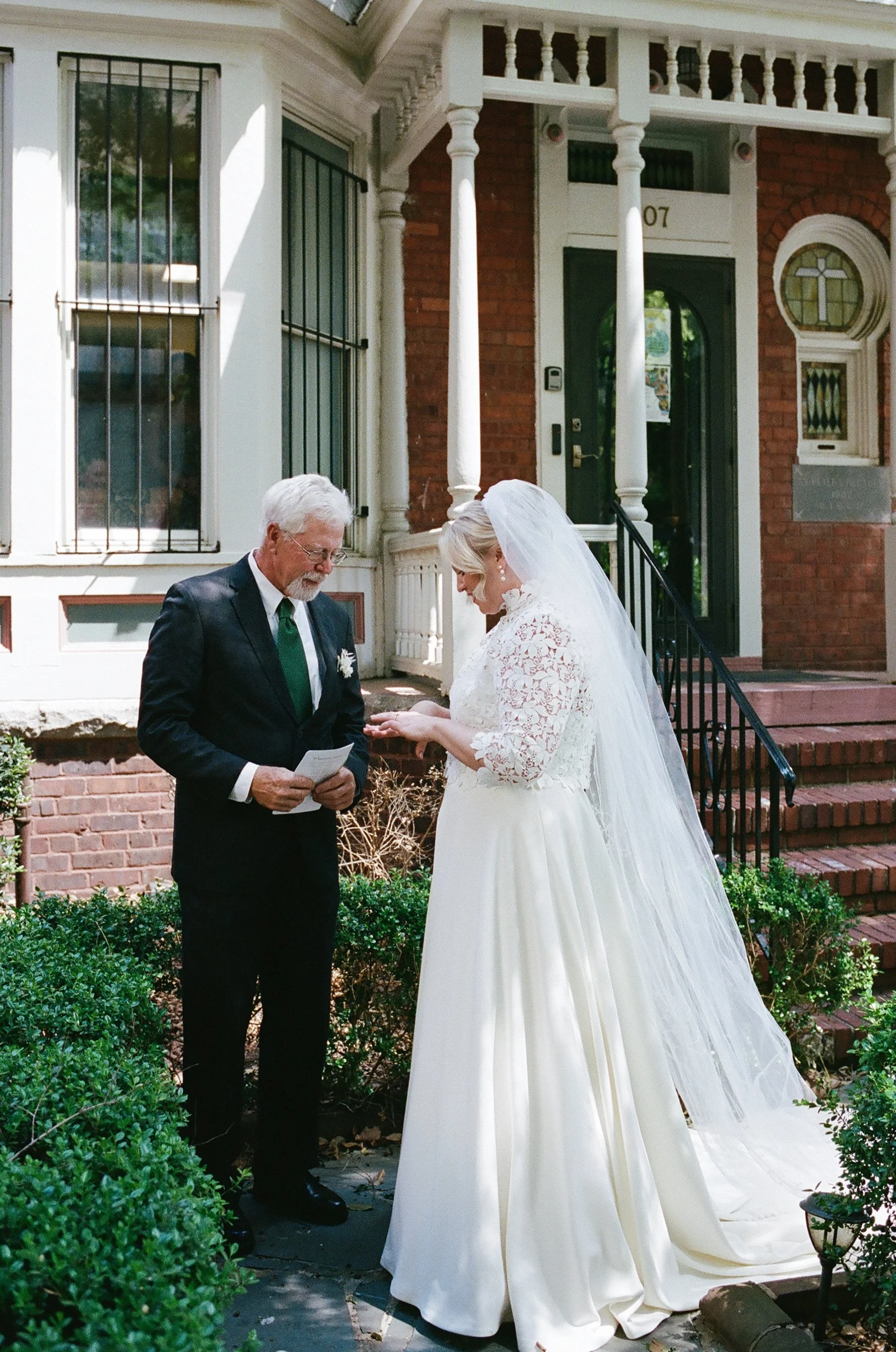 St. Peter Catholic Church The Ruth by Beau Monde Charlotte NC Film Wedding Photographer ParksPictures